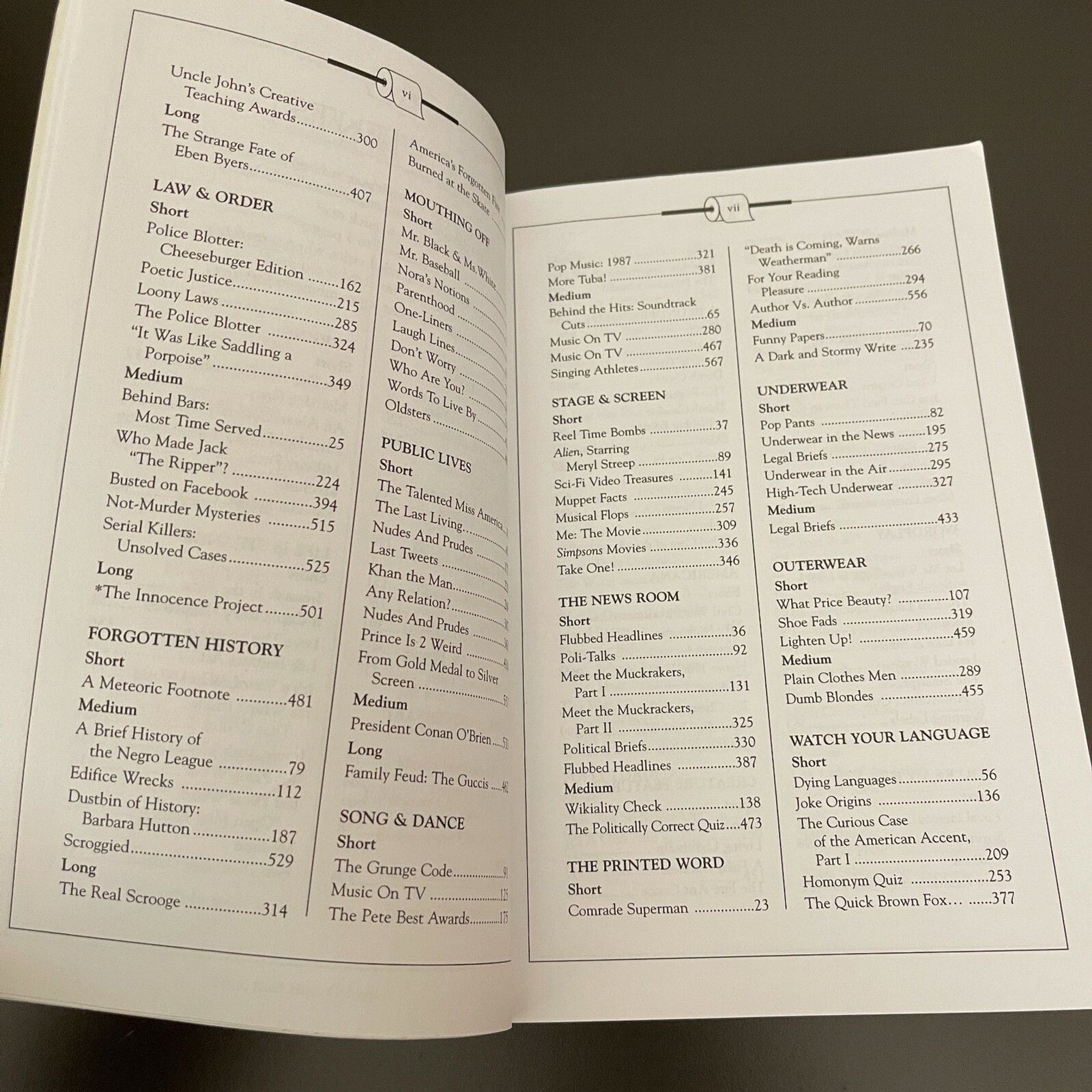 Uncle John&rsquo;s Fully Loaded 25th Anniversary Bathroom Reader Book 608 Pages