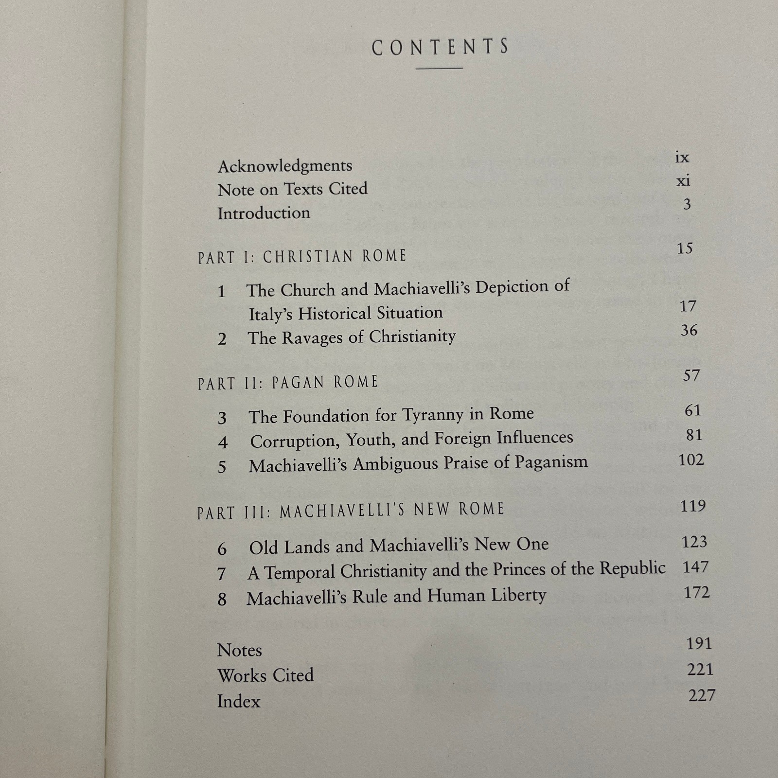 Machiavelli&rsquo;s Three Romes HCDJ 1996 Ex-Library Vickie Sullivan Religion Liberty