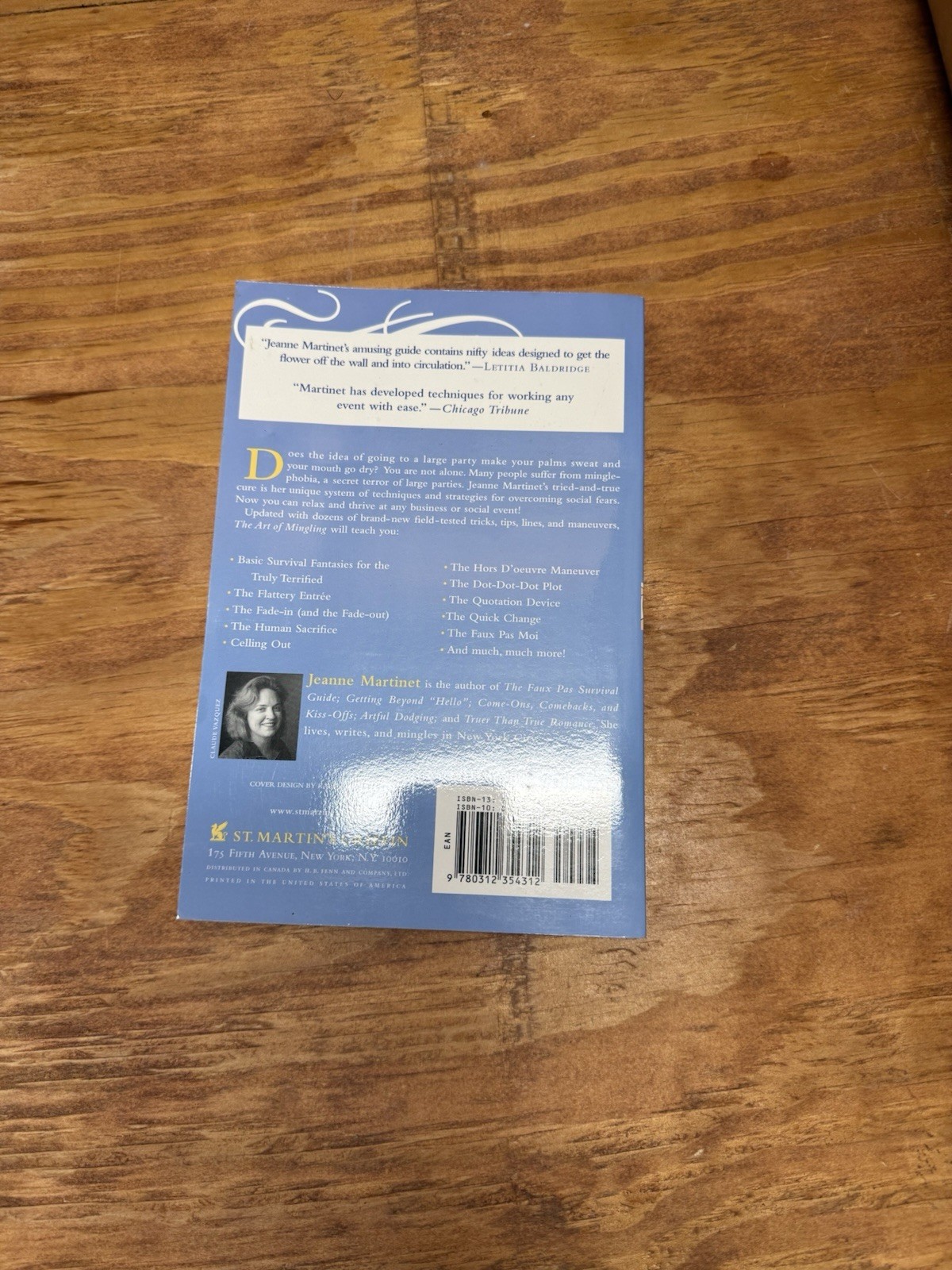 2006 THE ART OF MINGLING by Jeanne Martinet Self-Help Paperback Book