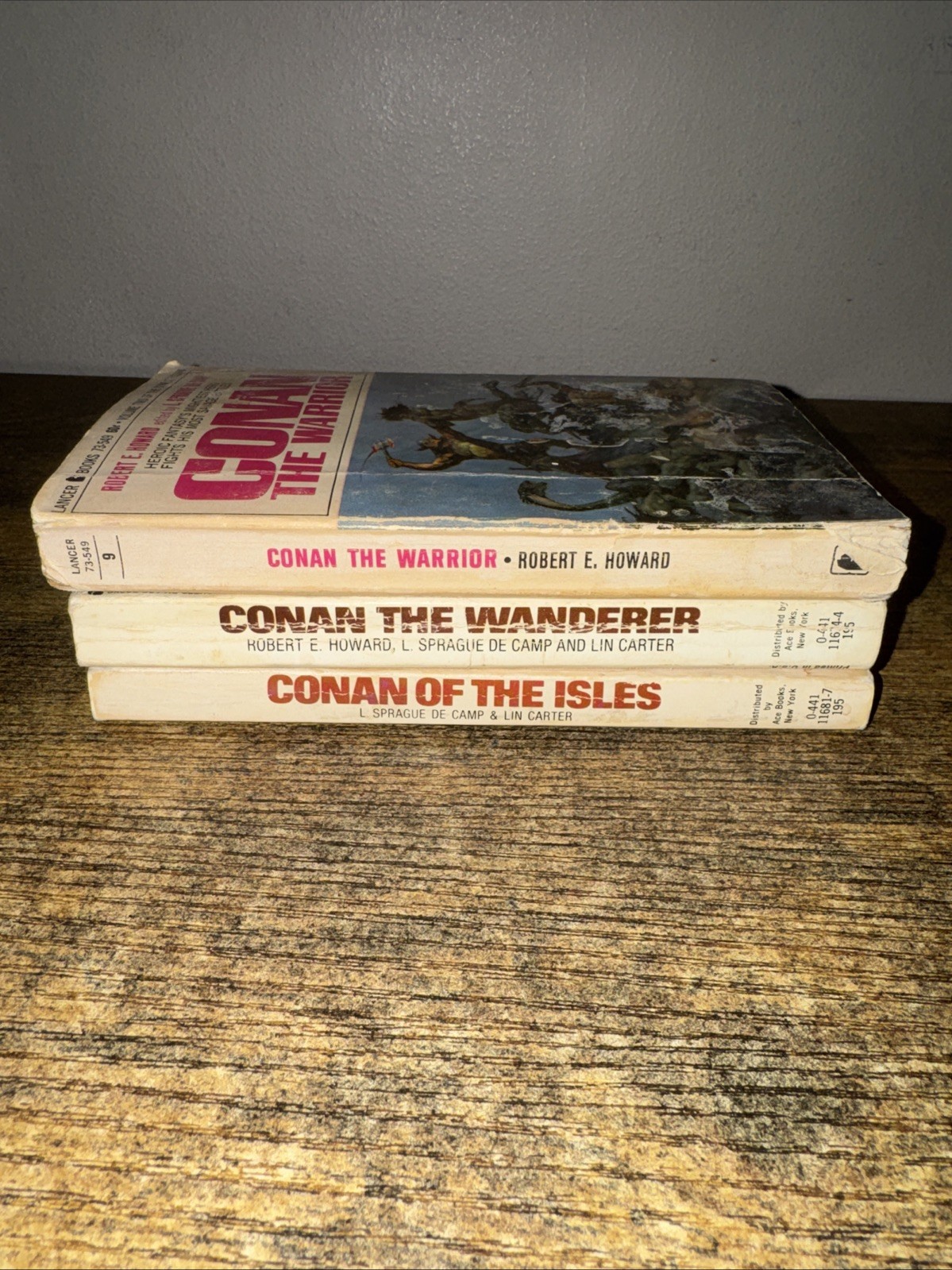 Conan the Barbarian lot of 3 paperback books by L. Sprague De Camp, Lin Carter