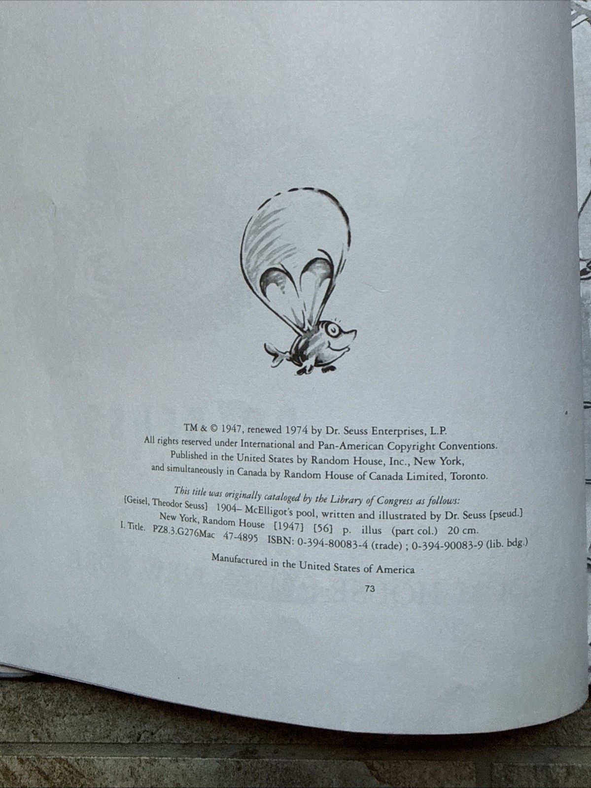 McElligot&rsquo;s Pool by Dr. Seuss (Library Binding)