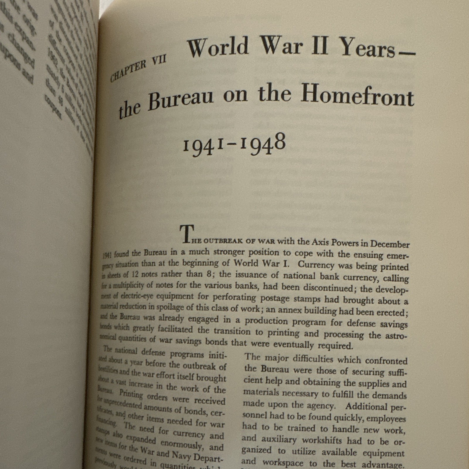 Treasury Department Centennial History Hardcover History of BEP 1862-1962 Illus