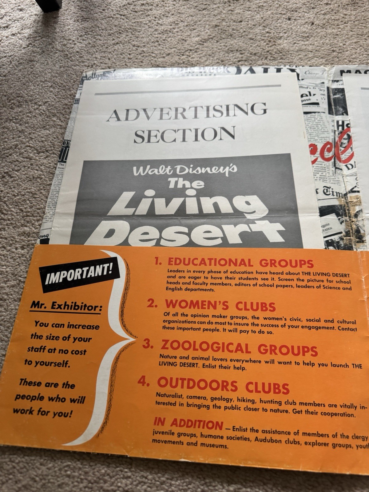 WALT DISNEY&rsquo;S LIVING DESERT 1953 Press Release Special Campaign Book Rare