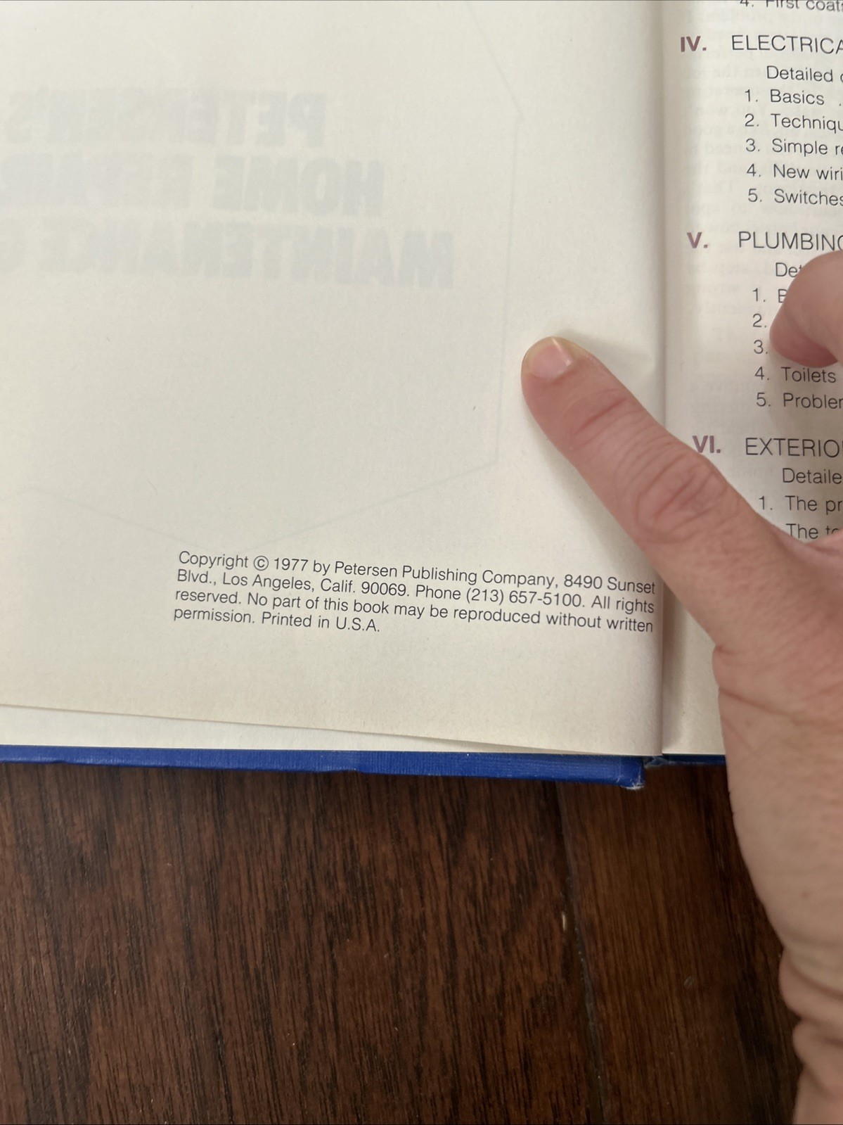 Petersen&rsquo;s Home Repair&Maintenance Guide 1977 Hardcover 576 Pages