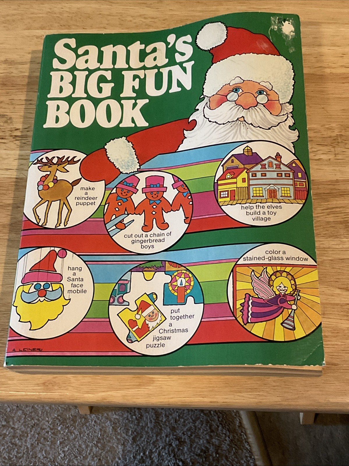 Vintage 1980 Santa&rsquo;s Big Fun Book of Activities Stories Puzzles 512 Pages Unused