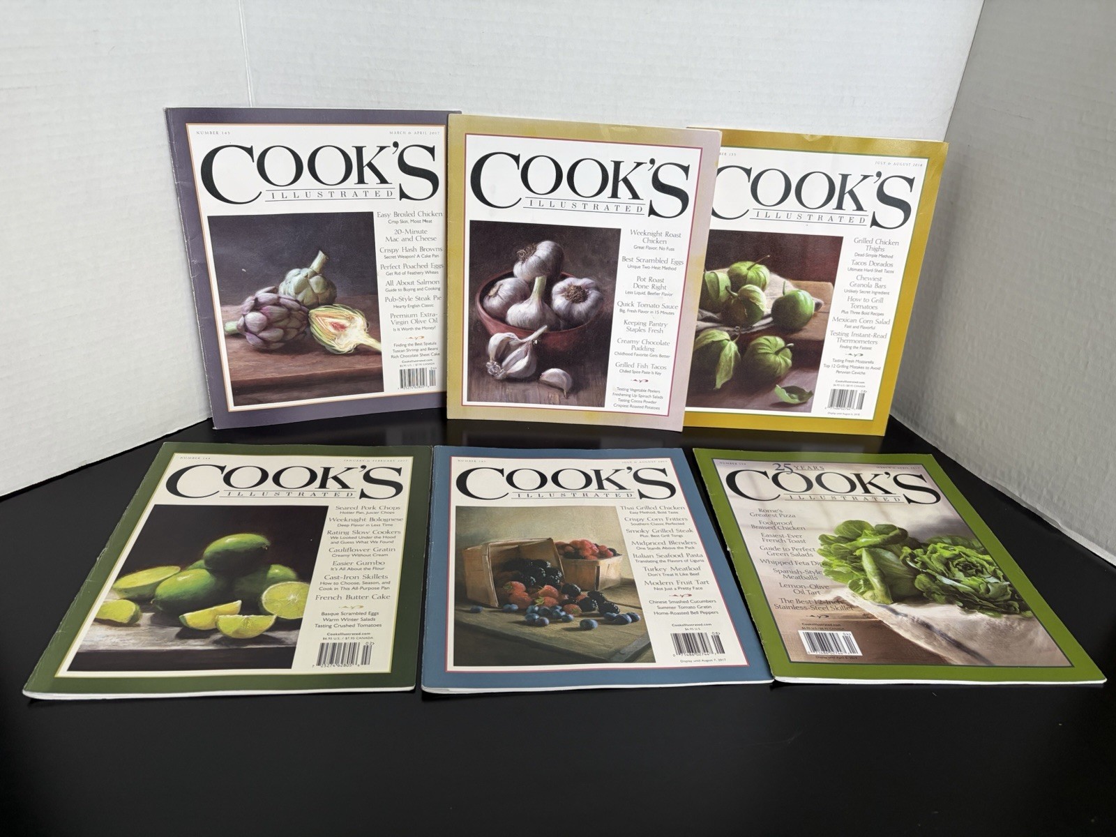 Lot of 6 Cook&rsquo;s Illustrated Magazine Issues. Late 2010s