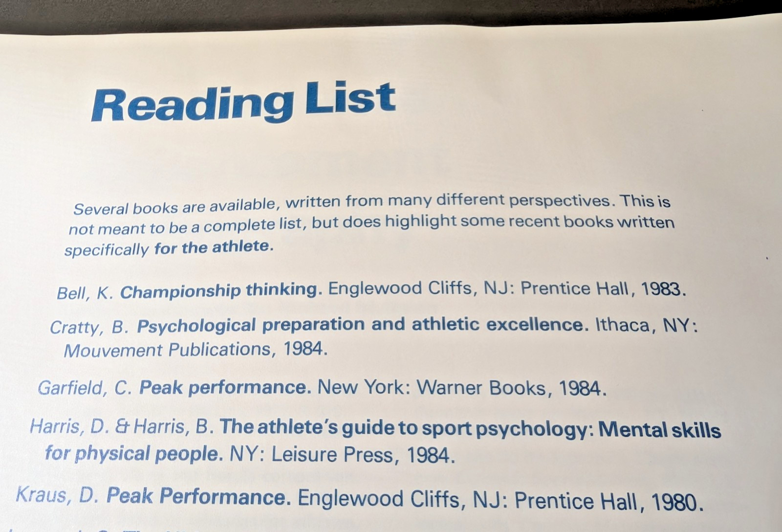 Seven Steps to Peak Performance – Suinn Rare / Out of Print 1986 Mental Training