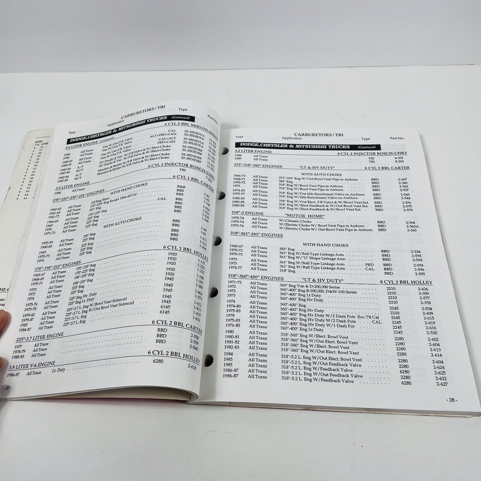 1991 Tomco Carburetors and TBI Remanufactured for Domestic Import Truck Catalog