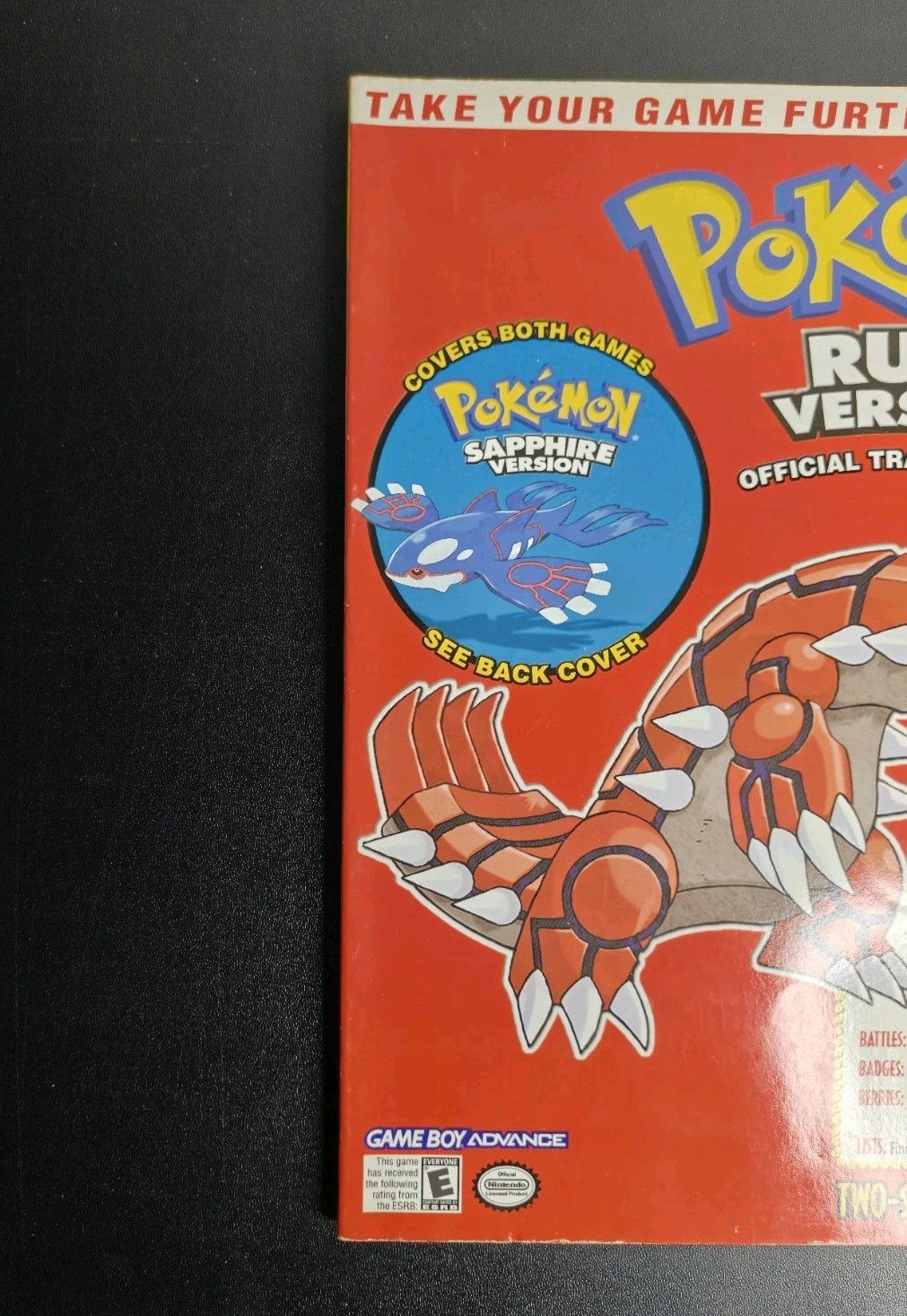 Pokemon Ruby and Sapphire Official Trainer&rsquo;s Strategy Guide Brady Games GBA