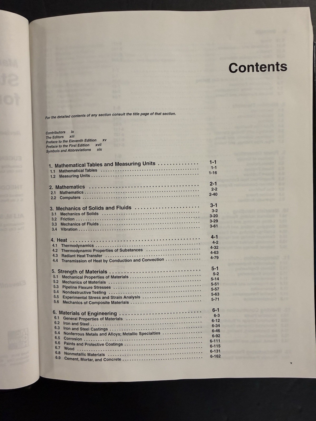 MARKS&rsquo; STANDARD HANDBOOK FOR MECHANICAL ENGINEERS 11th/Anniv Ed (2007, HC) VG