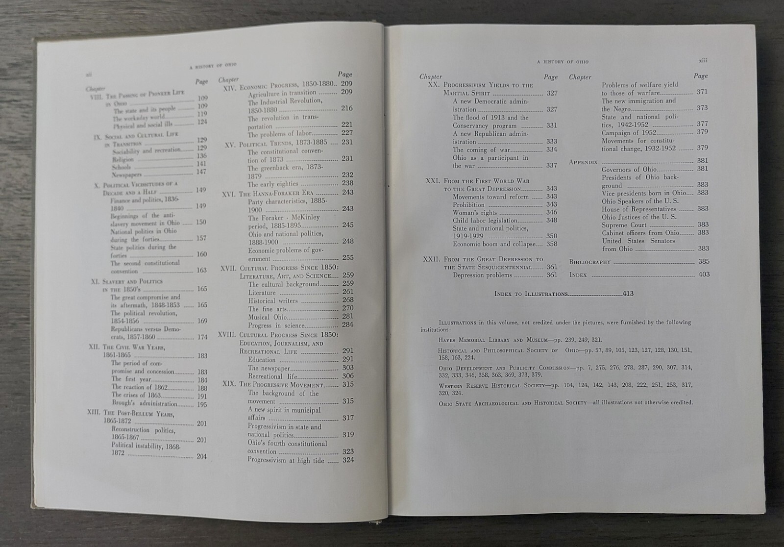 Vintage 1961 « A History of Ohio » Roseboom/Weisenburger Hardcover
