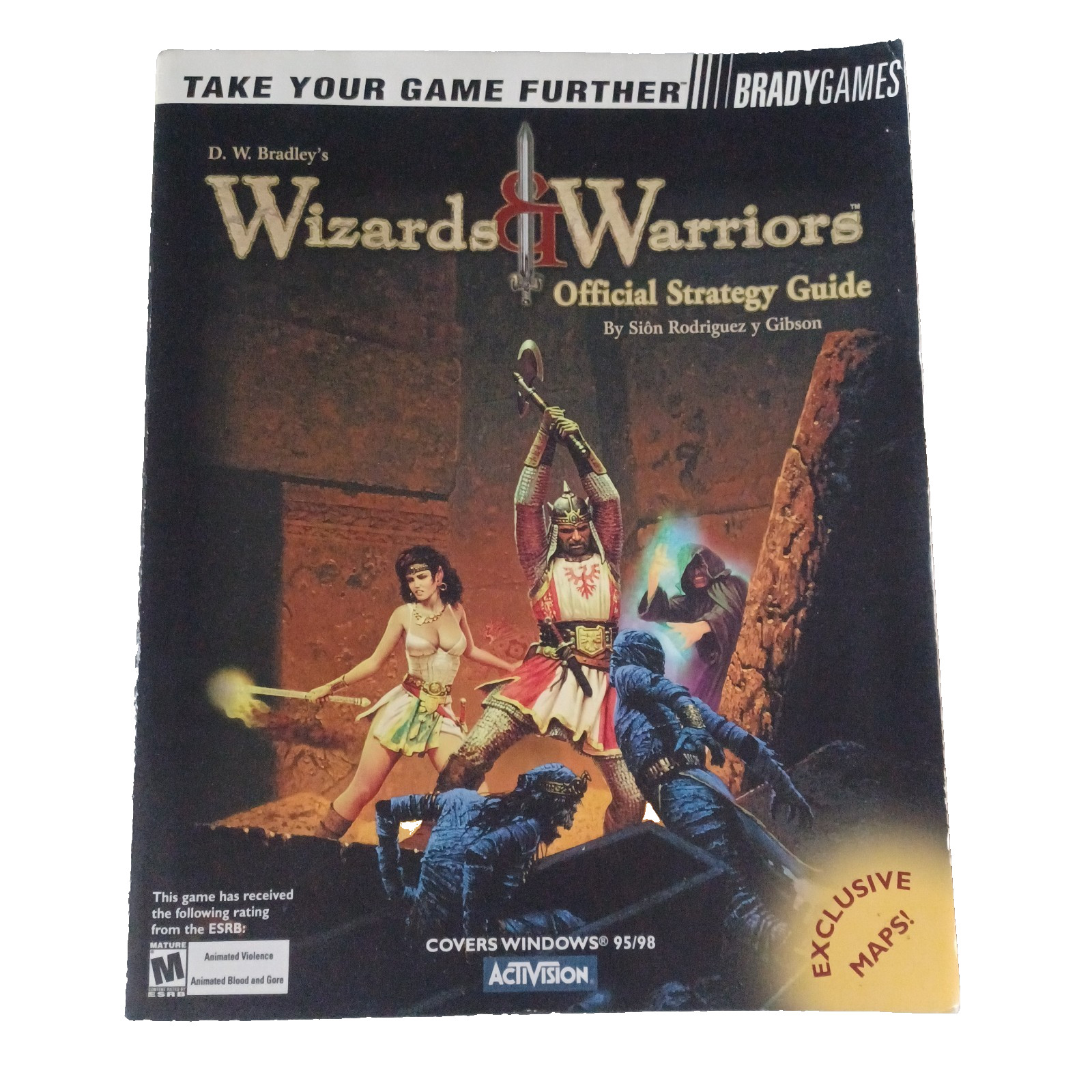 Wizards & Warriors Official Strategy Guide Book Bradygames Secrets Maps