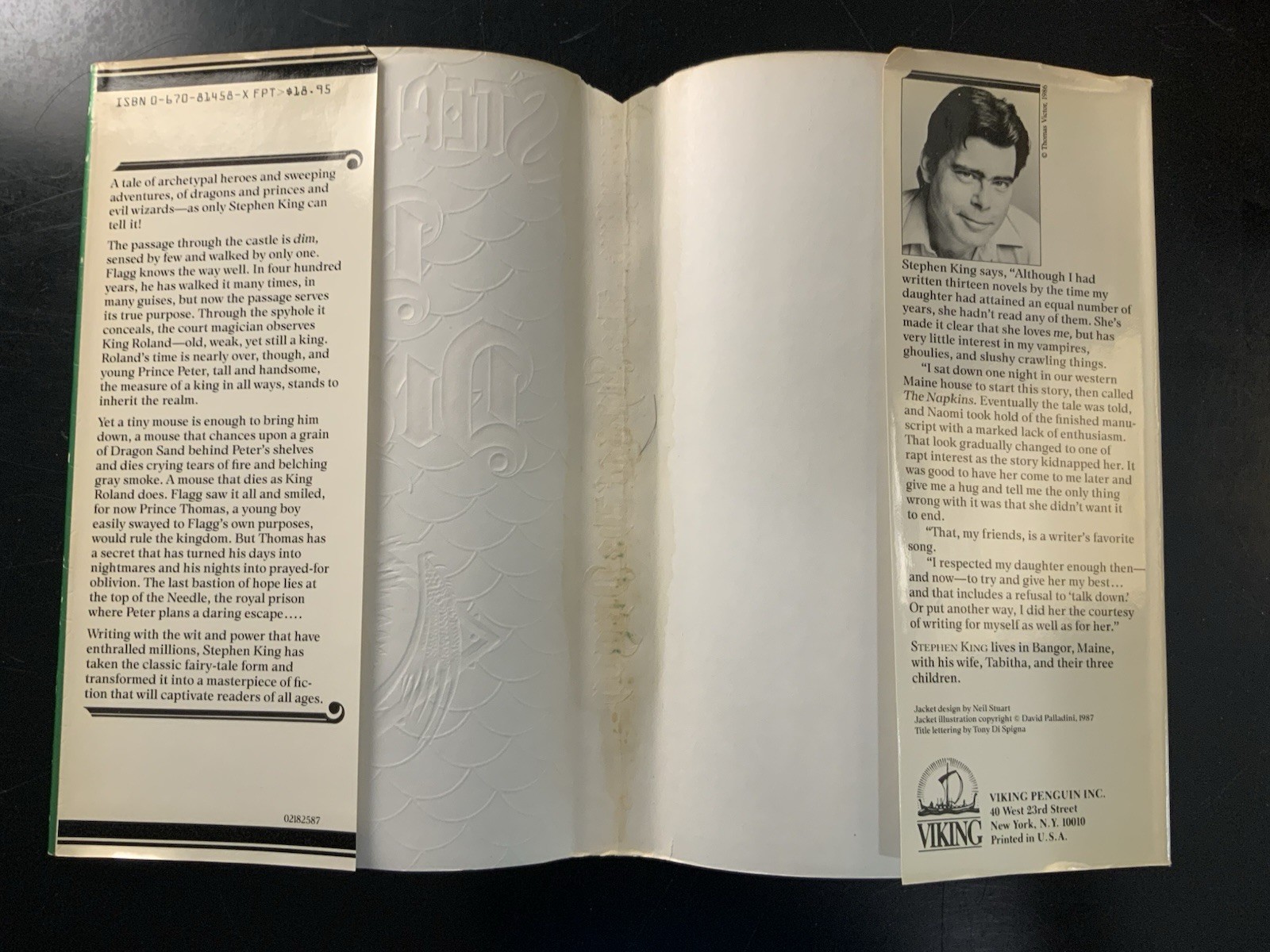 The Eyes of the Dragon by Stephen King 1987 1st Edition 1st Print Hardcover