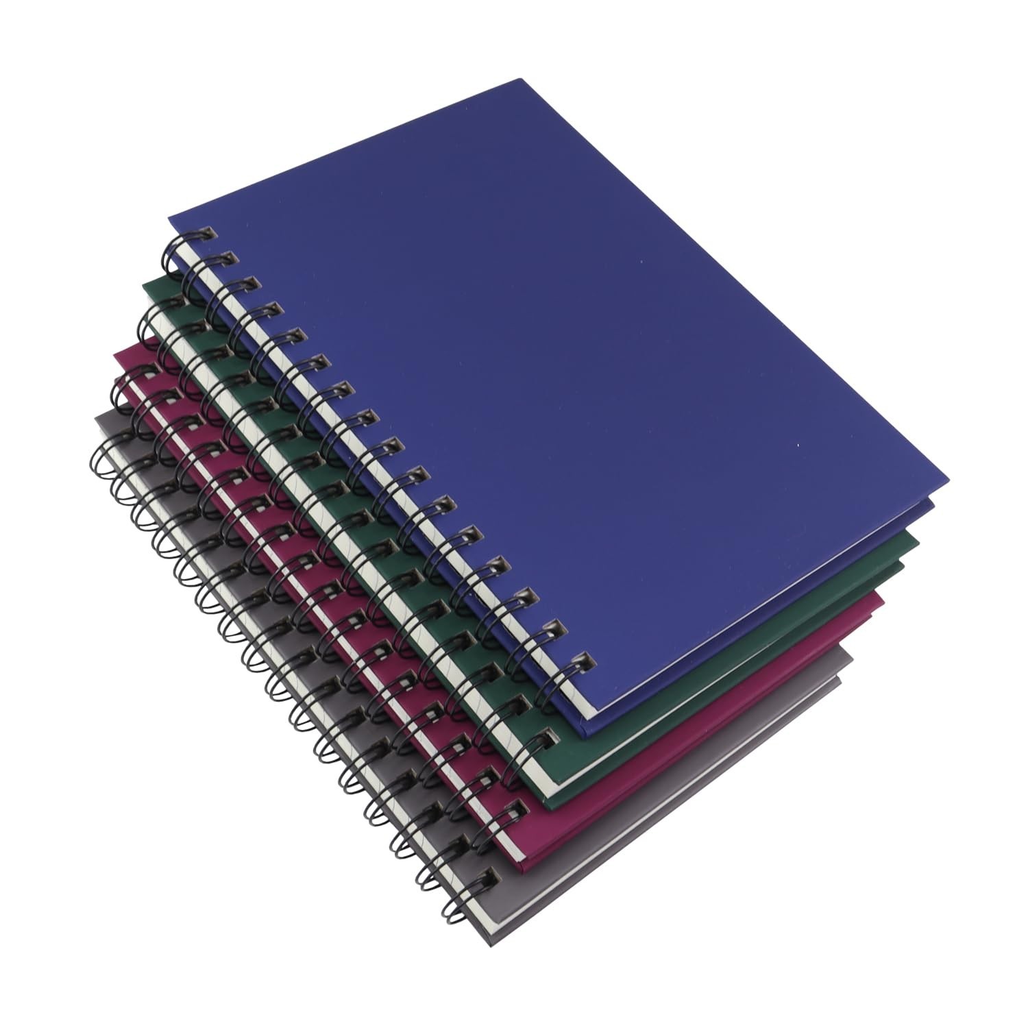 4 Pack A5 Spiral Notebooks – 160 Pages, Hardcover, College Ruled, 5.7&Prime; x 8.5&Prime;, A