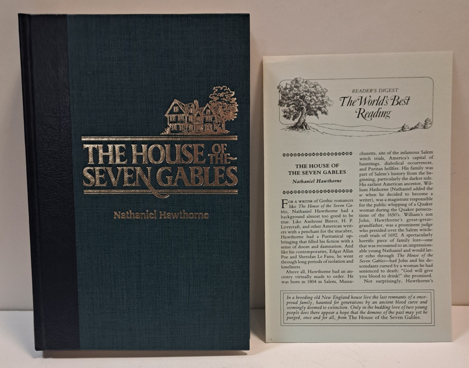 Reader&rsquo;s Digest HC 2 Book Lot Hawthorne Twice-Told Tales House Of Seven 7 Gables