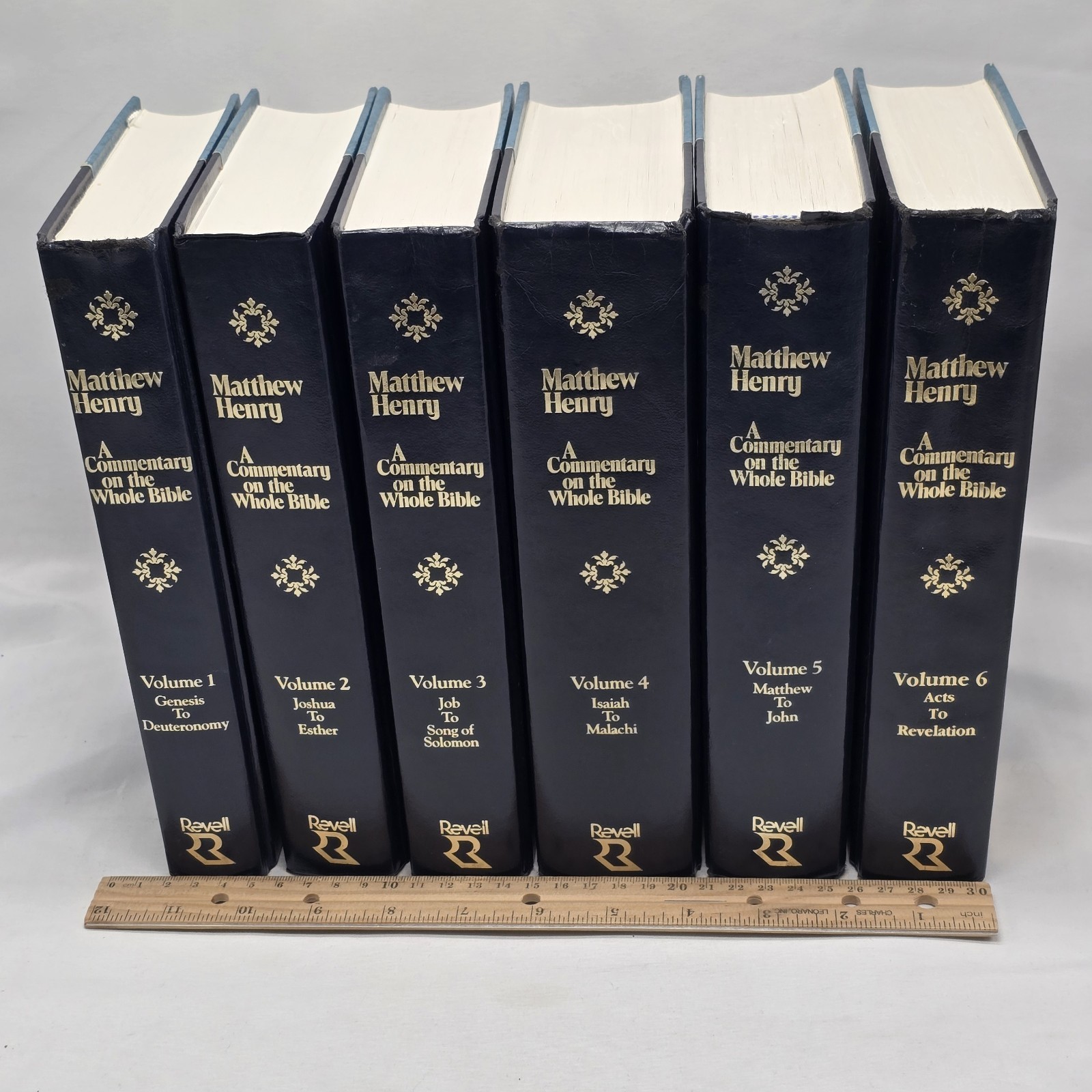 Matthew Henry&rsquo;s Commentary On The Whole Bible Vol 1-6 Complete Set Revell Vtg