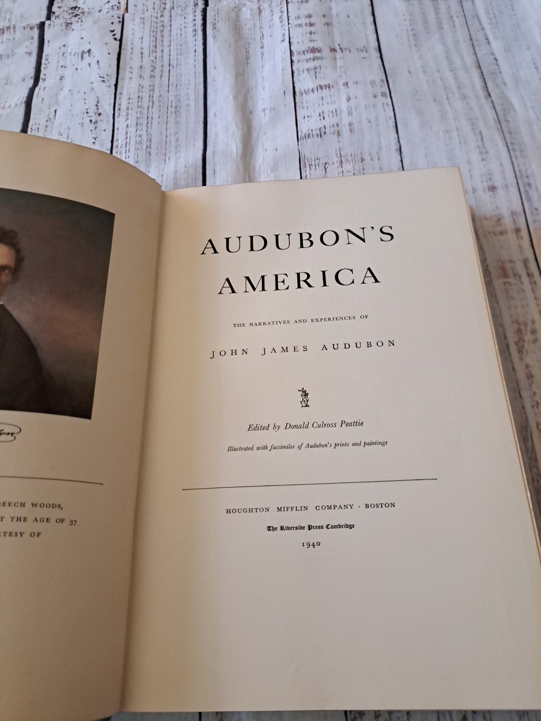 Audubon&rsquo;s America, Donald Culross Peattie 1940, 328 page HC