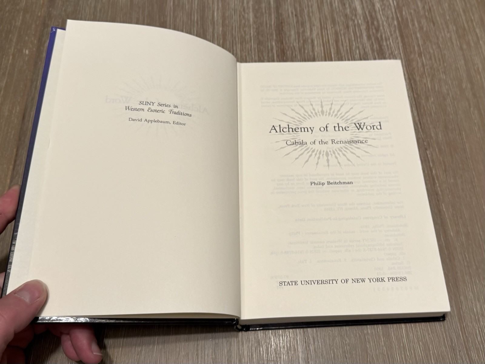 ALCHEMY OF THE WORD: CABALA OF THE RENAISSANCE by Philip Beitchman 1998 *HC*