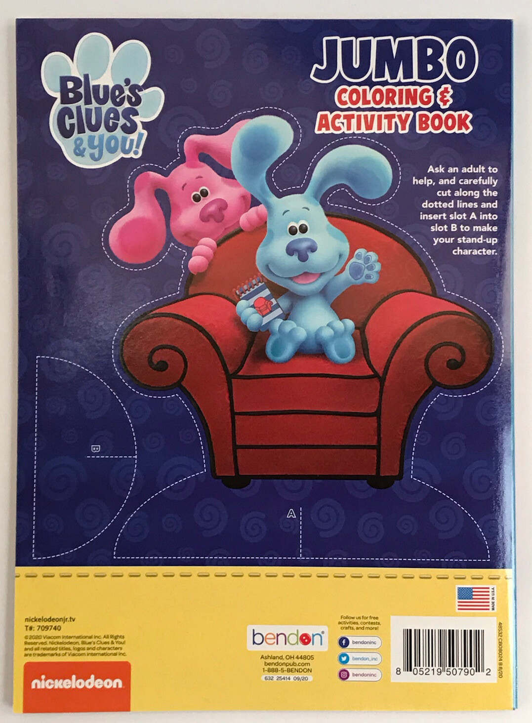 2pc Set Nickelodeon Blues Clues And You! Jumbo Coloring & Activity Book Crayons