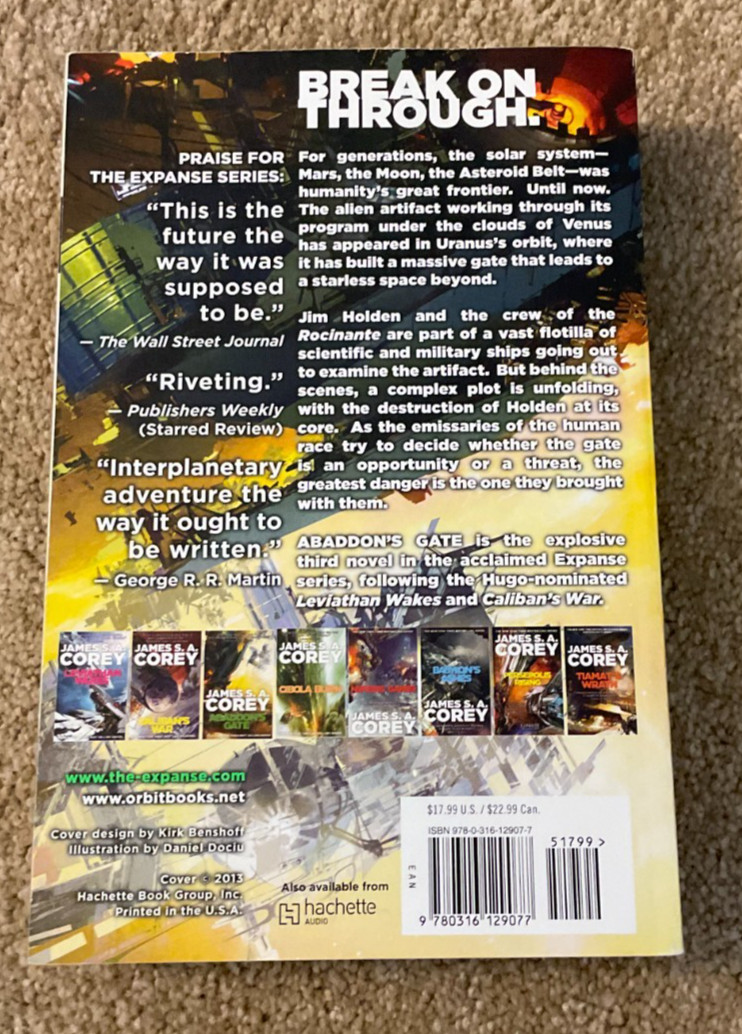 Abaddon&rsquo;s Gate (The Expanse, Book 3) by James S.A. Corey (Paperback, 2013) Orbit