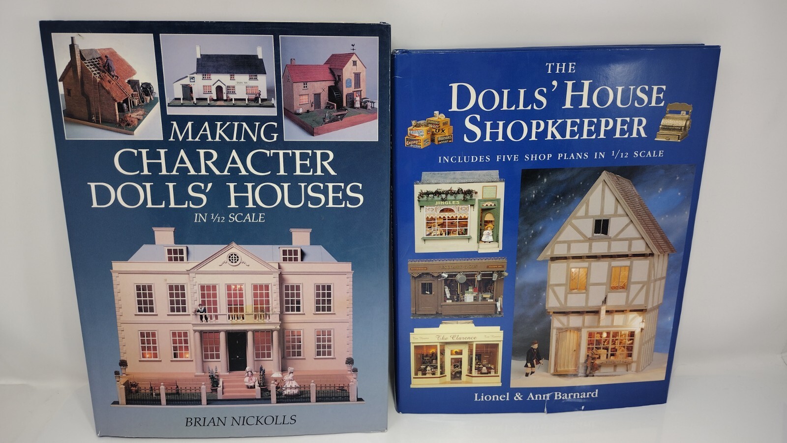 Lot (2) D&C Books Making Character Dolls&rsquo; Houses + Shopkeeper 1/12 Scale HCDJ VG