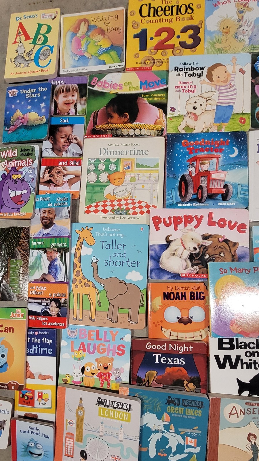 Huge Lot Of 80 Board Books for Children&rsquo;s/ Toddler Babies/Preschool/Daycare
