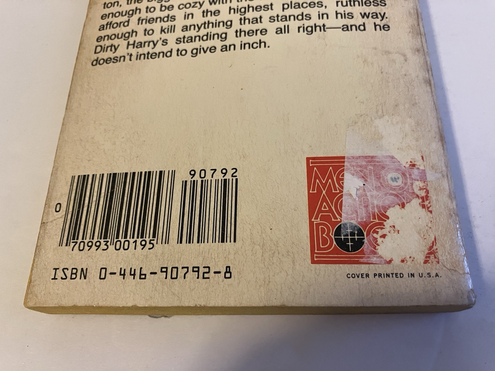 DIRTY HARRY DEATH ON THE DOCKS DANE HARTMAN 1981 PB 1ST WARNER MOVIE TIE-IN