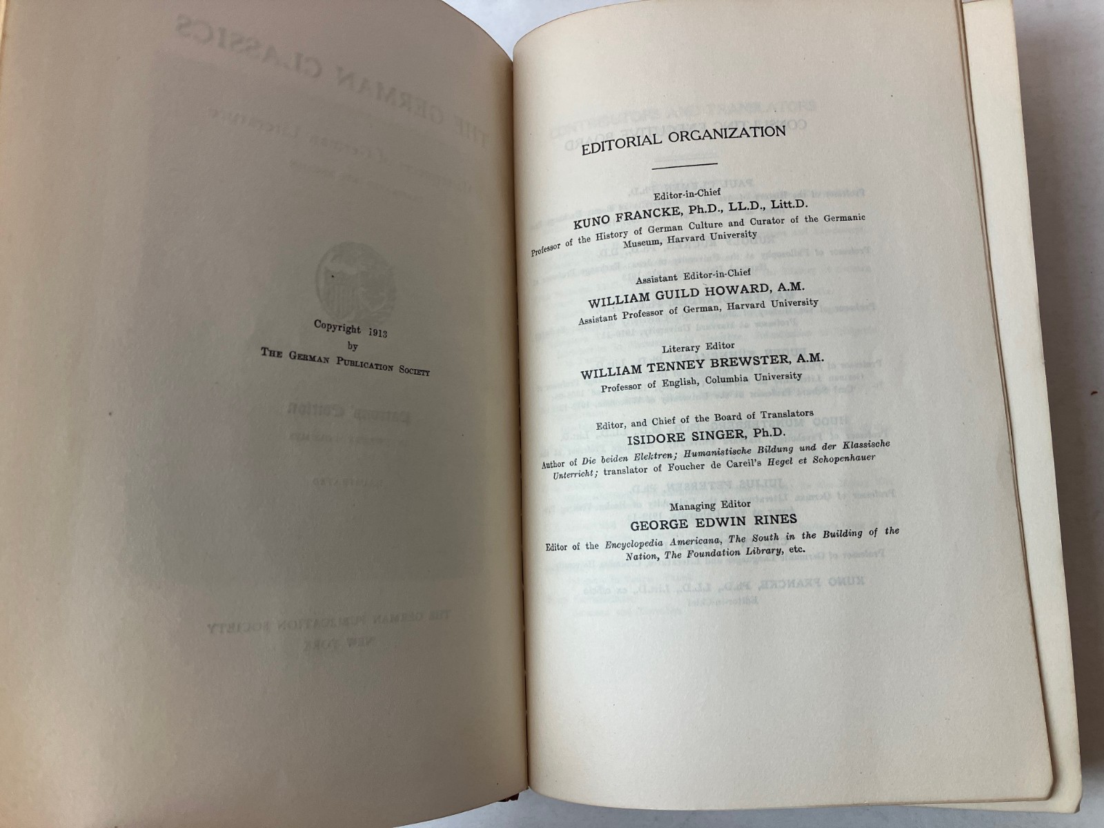 LOT OF 9 VOLUMES The German Classics Literature Patron&rsquo;s Edition Volumes 1-9