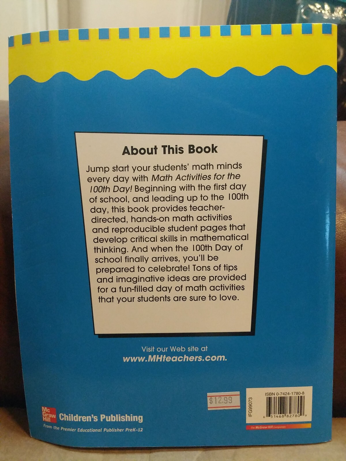 The 100+ Ser.: Math Activities for the 100th Day by Michelle Thompson (2003,…