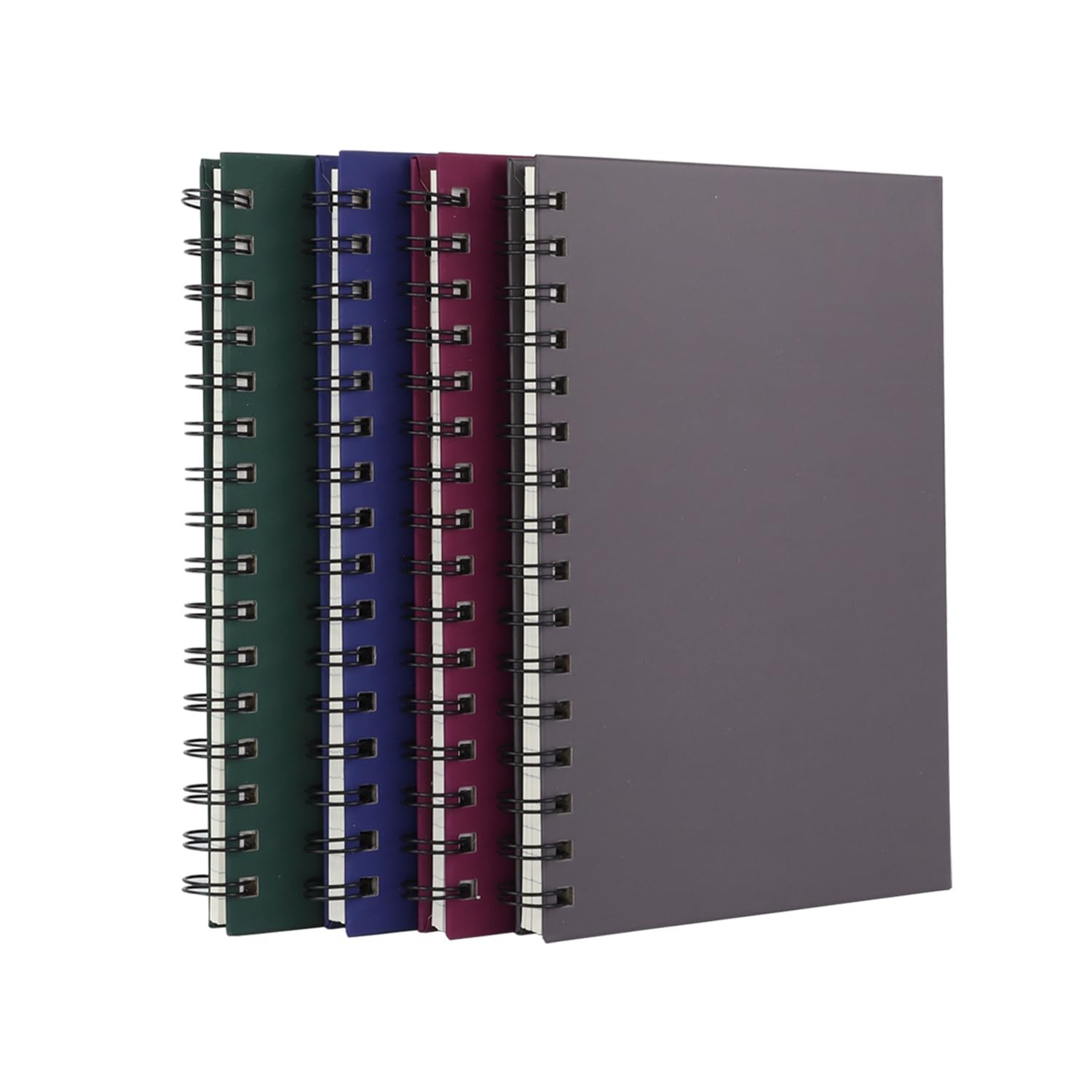 4 Pack A5 Spiral Notebooks – 160 Pages, Hardcover, College Ruled, 5.7&Prime; x 8.5&Prime;, A