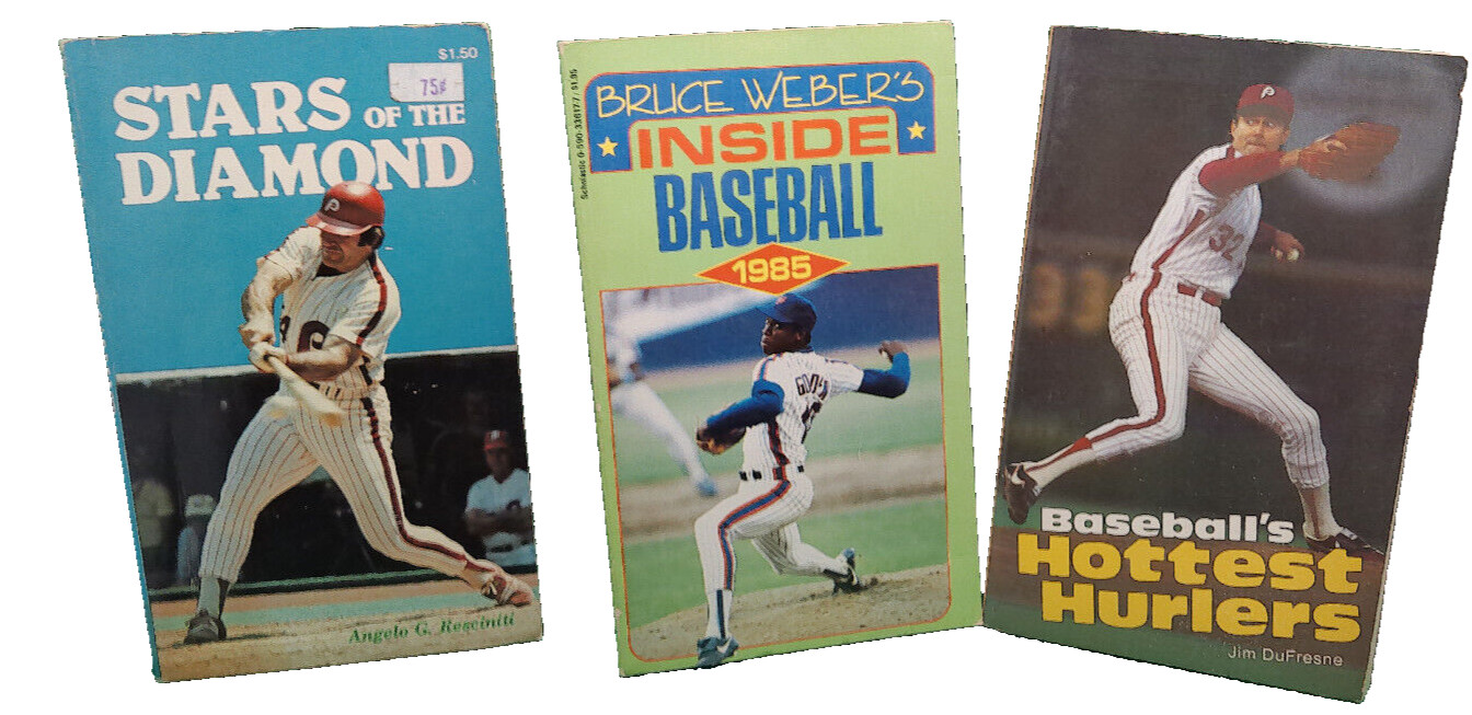 MLB baseball book 1980s PB lot 3 Diamond Hurlers Inside 1985 DuFresne Resciniti