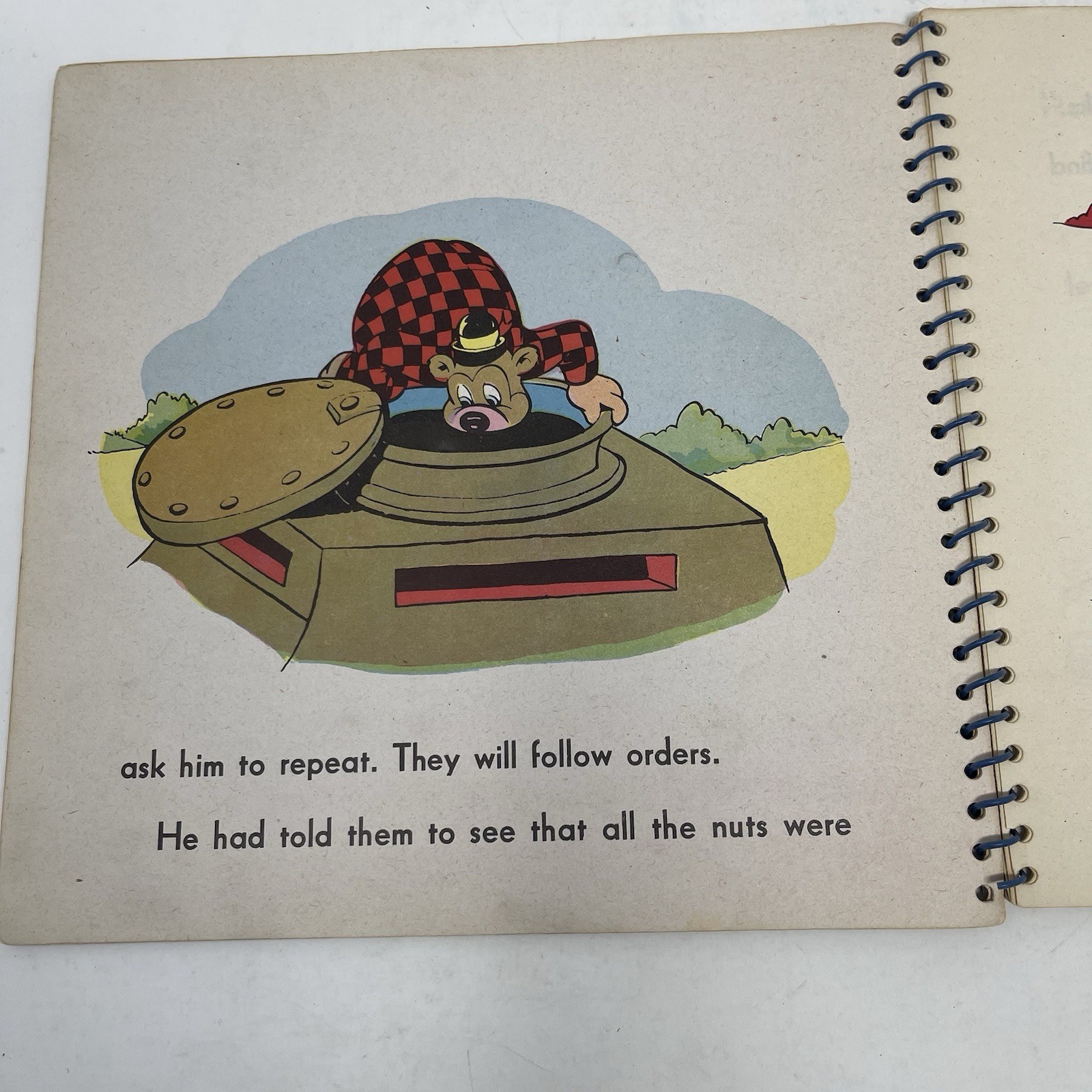 Benny Beaver and Fuzzy Bear Animated Novelty Book 1945 Complete Clean