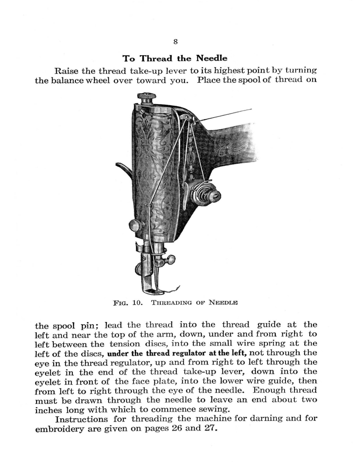 Singer Sewing Machine No. 66-1 Instruction Manual « 1913 » (27 Page)