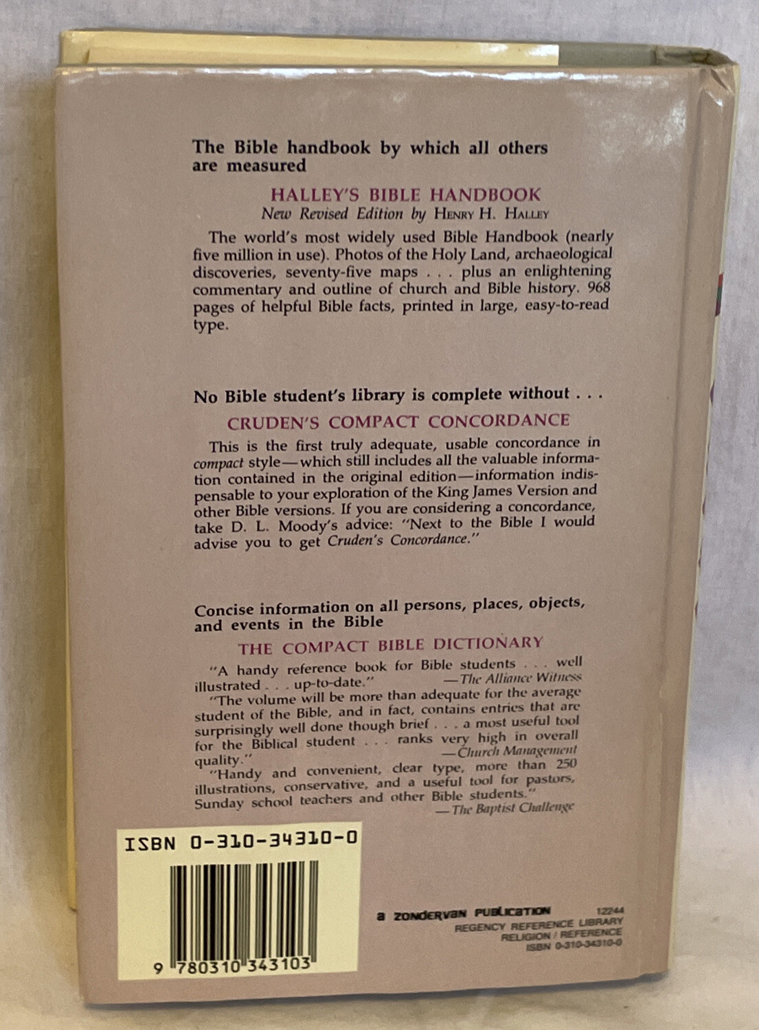 Nave&rsquo;s Compact Topical Bible 1972 Regency Reference Library Zondervan HB Dust Ja