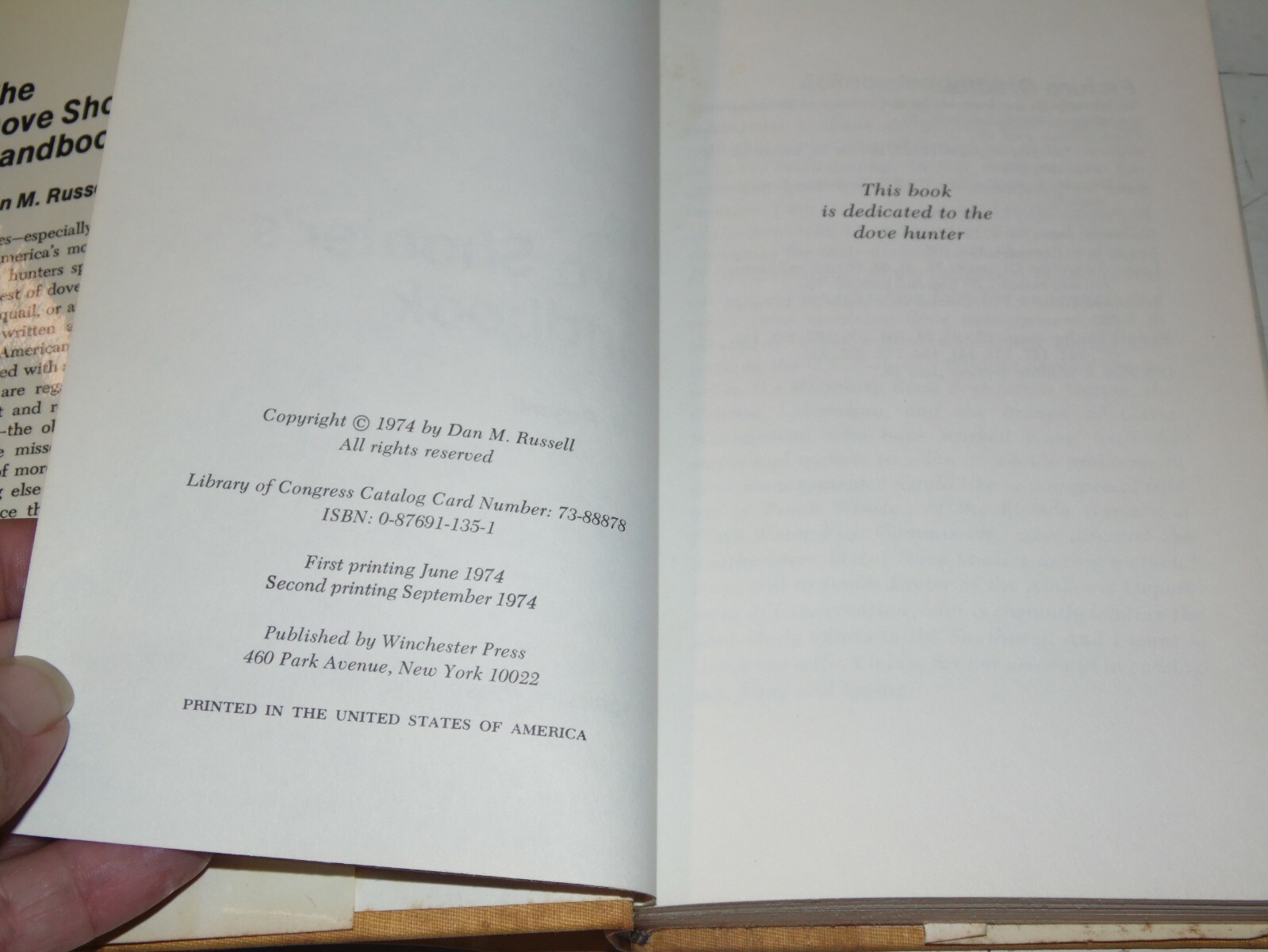 Dove Shooters Handbook – Dan M Russel – 255 Pages