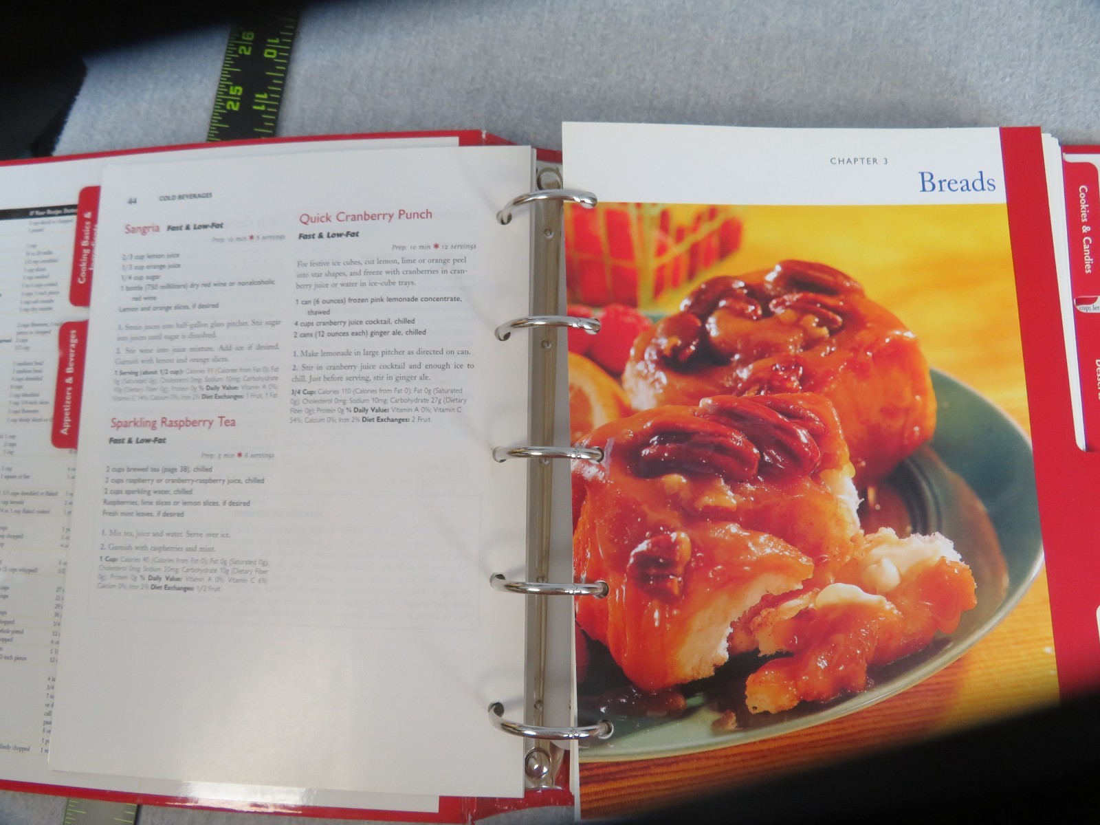 Betty Crocker&rsquo;s Cookbook 3 Ring Binder Index Tabs 576 Pages