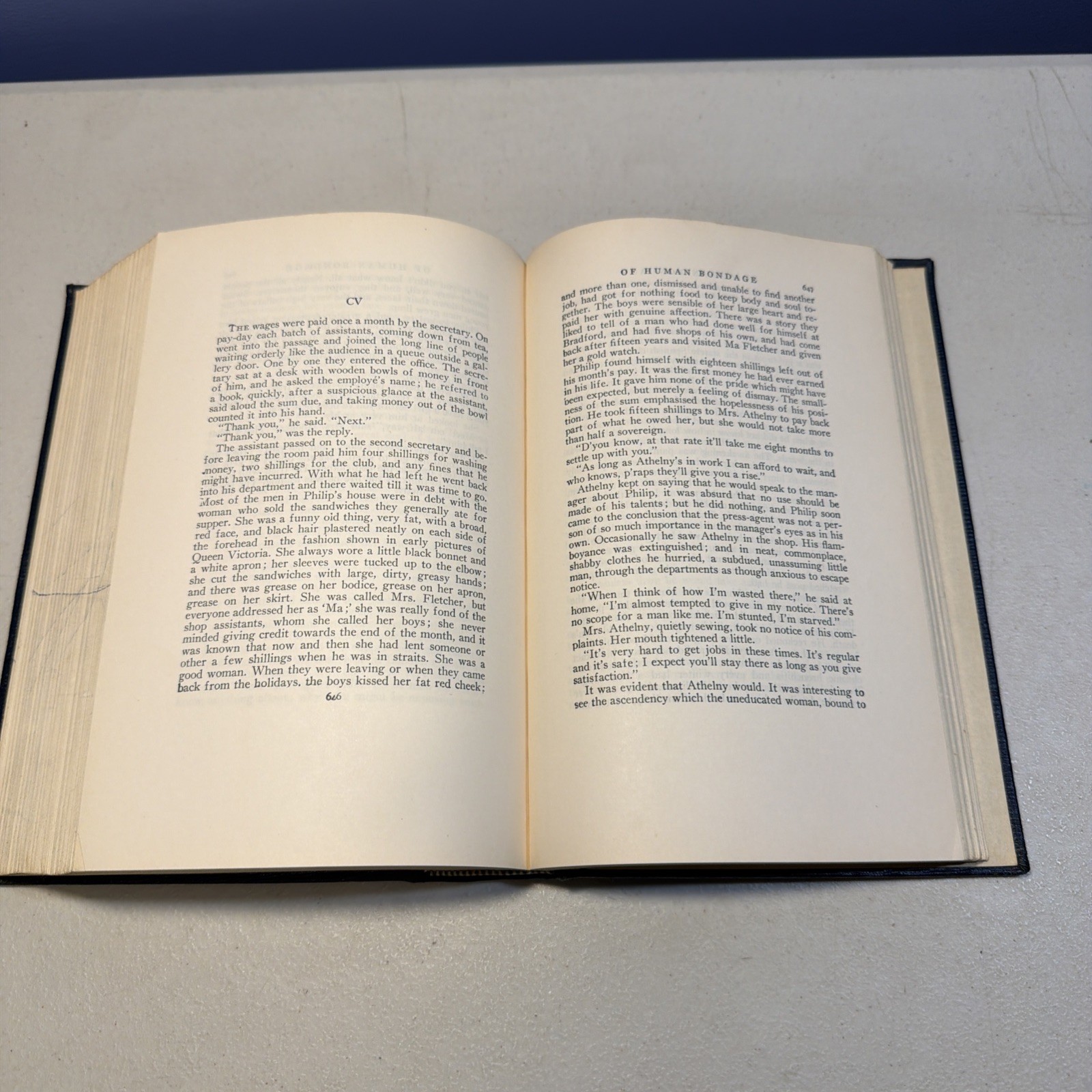 1915 « OF HUMAN BONDAGE » HC book, by W. Somerset Maugham RARE
