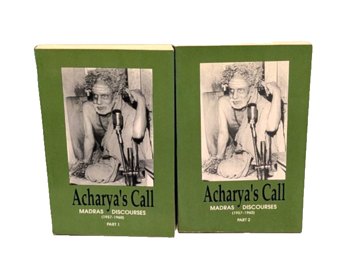 Acharya&rsquo;s Call Madras Discourses Book Set Second Edition 1995 Part 1 & 2 Aiyer