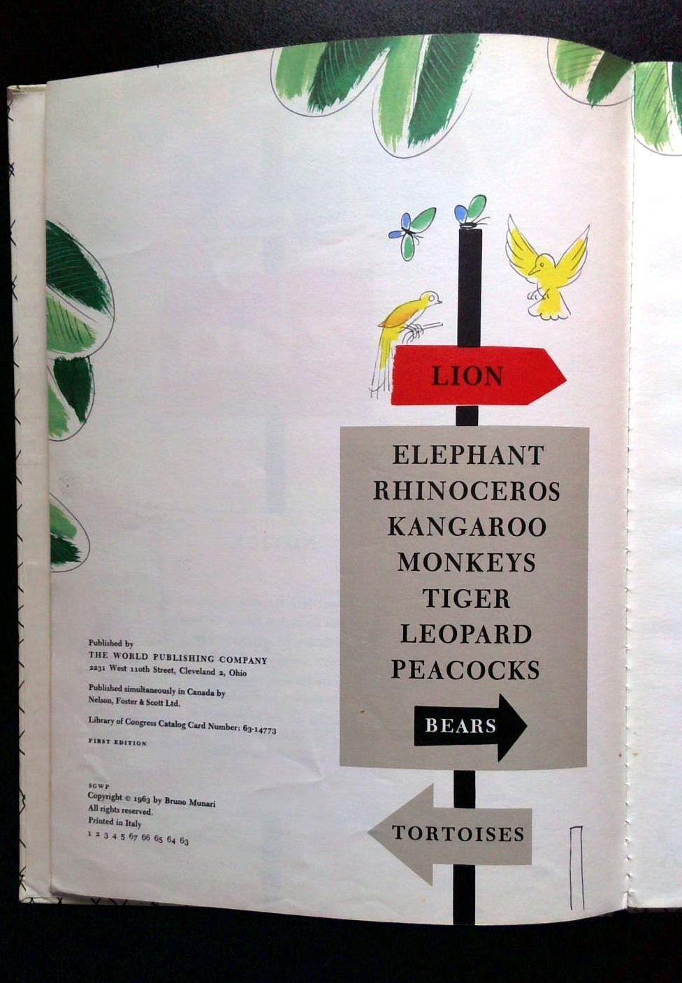 Bruno Munari&rsquo;s Zoo 1963 First Edition