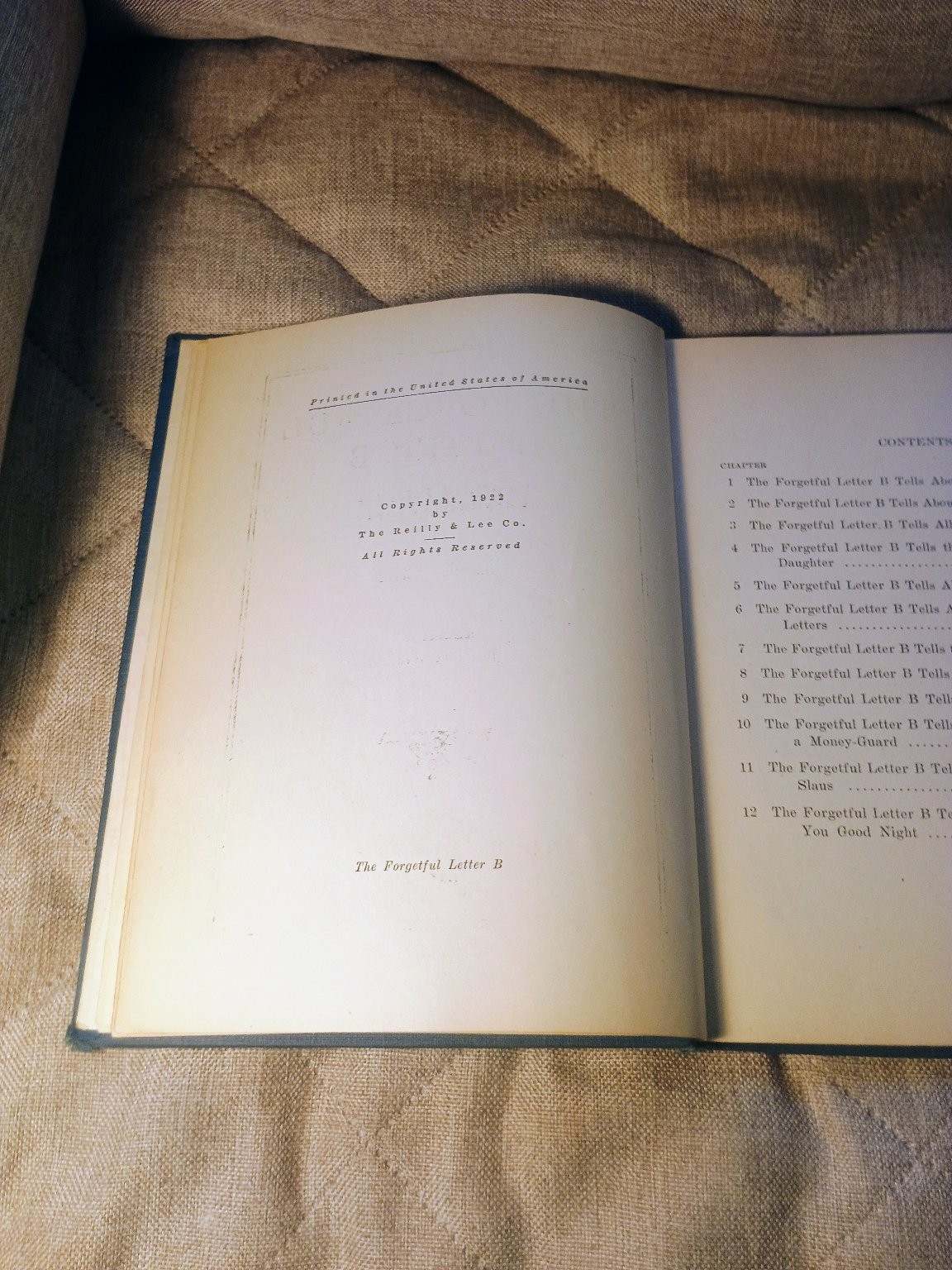 The Forgetful Letter B Richard A. Clarke 1922 Vintage Children&rsquo;s Illustrated