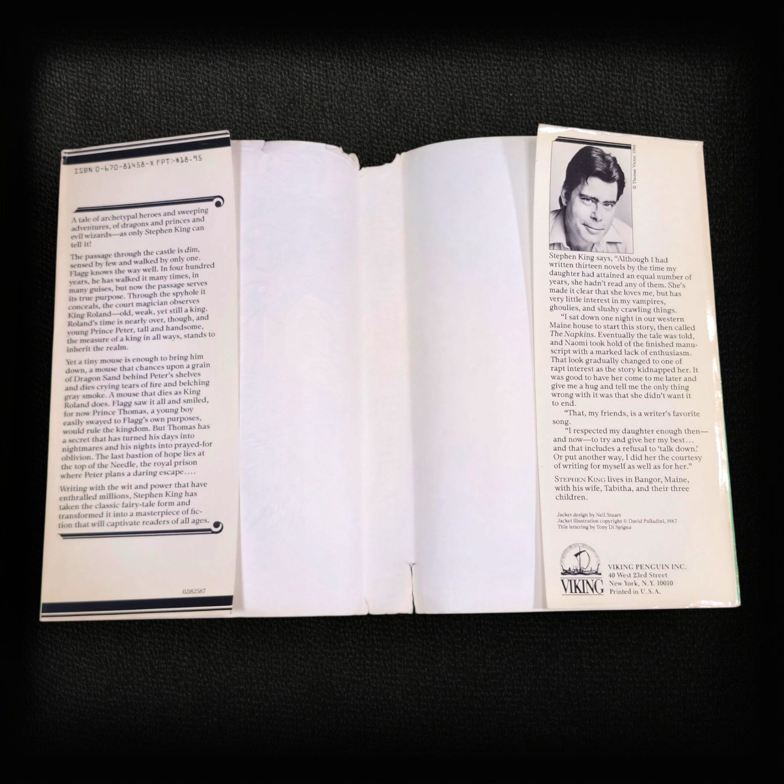 Stephen King Eyes of the Dragon 1987 Viking First Edition Hardcover DJ Palladini