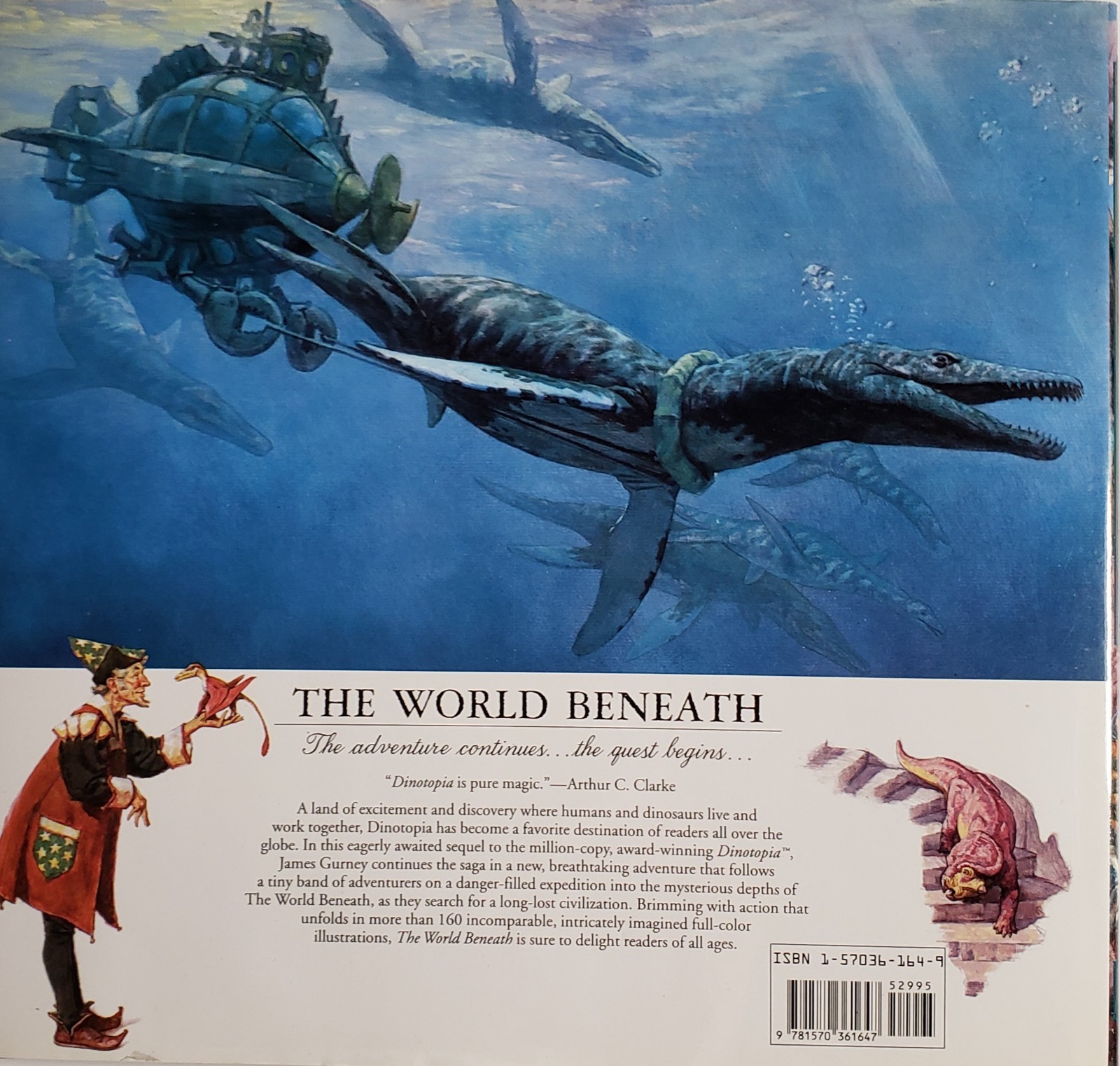 Dinosaurs « Dinotopia – The WORLD BENEATH » by James Gurney. New HC w/DJ 1st Ed.