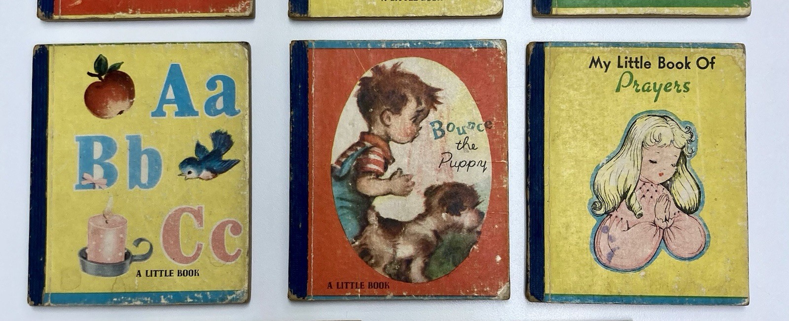 Vintage 1940s Miniature 4&Prime; Children&rsquo;s Book Lot A Little Book & Lollipop Book (8)
