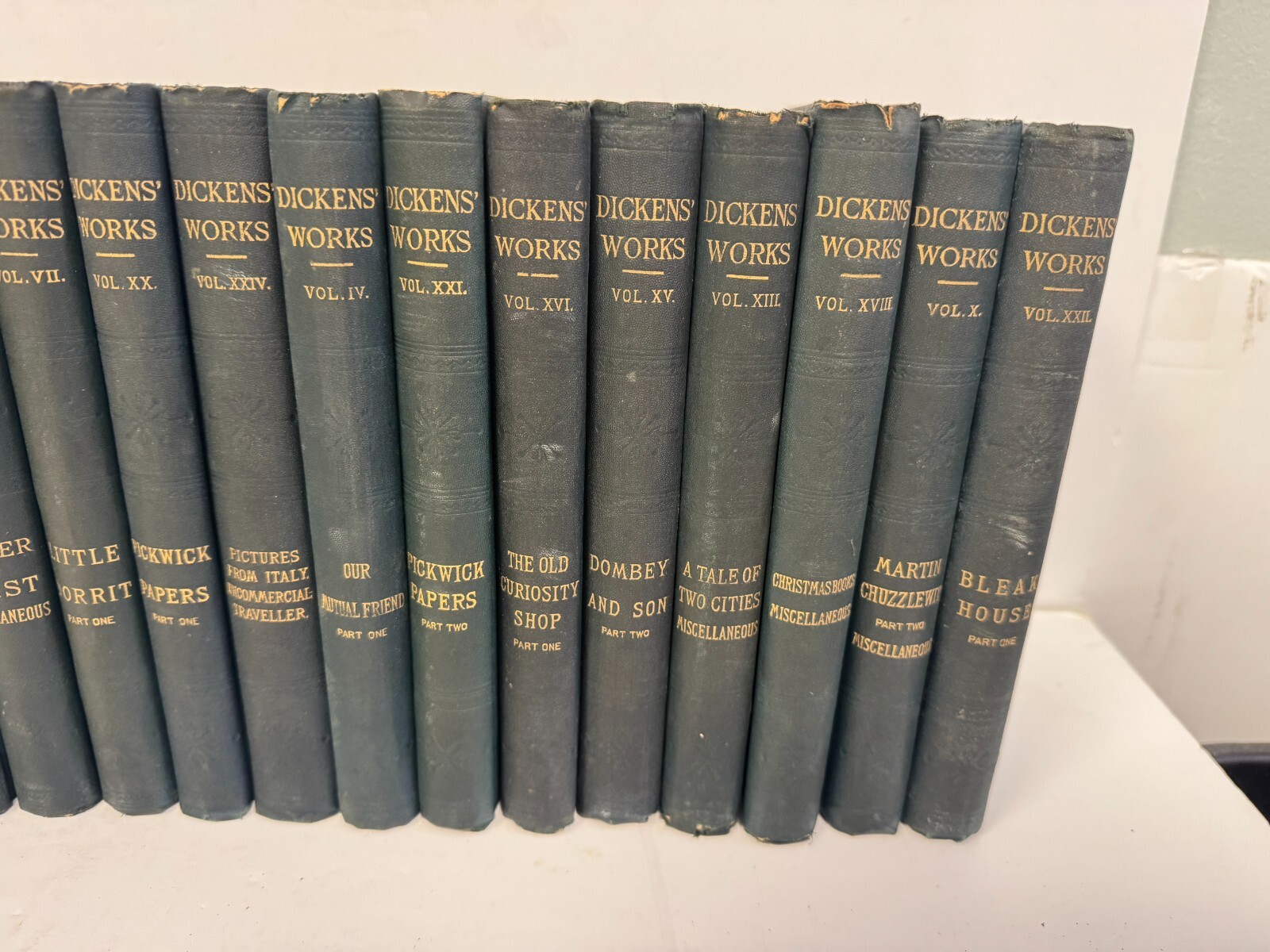 Antique 1890&rsquo;s The Works Of Charles Dickens Peter Fenelon Collier x26 LOT VG++