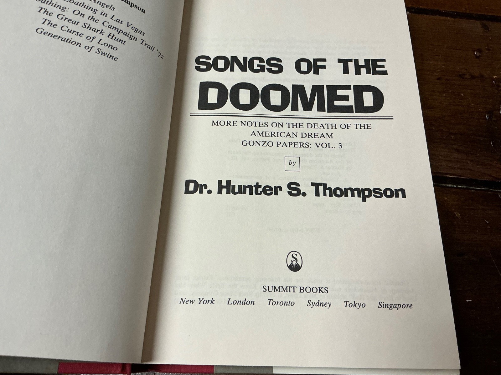 Hunter S. Thompson ** (Lot of 3) ** Hardcopies ** BETTER THAN SEX & (2) Others