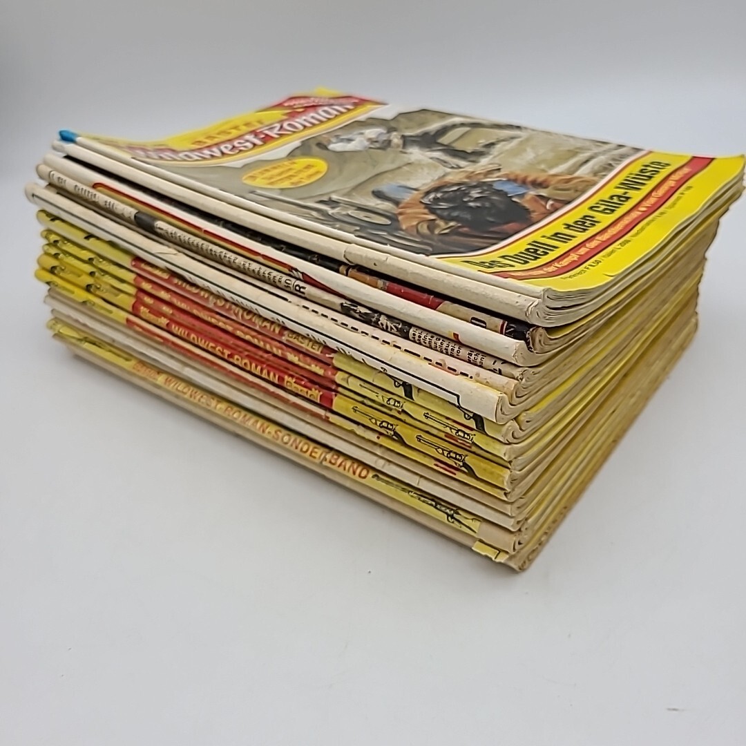 19 BASTEI Wildwest-Roman Western Pulp Fiction German Booklets Books 1960-70&rsquo;s