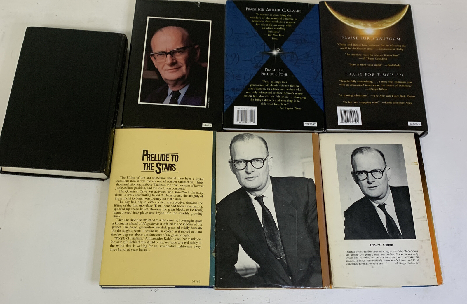 Lot of 7 Arthur C. Clarke Hardcover Books: The Wind From The Sun, Imperial Earth