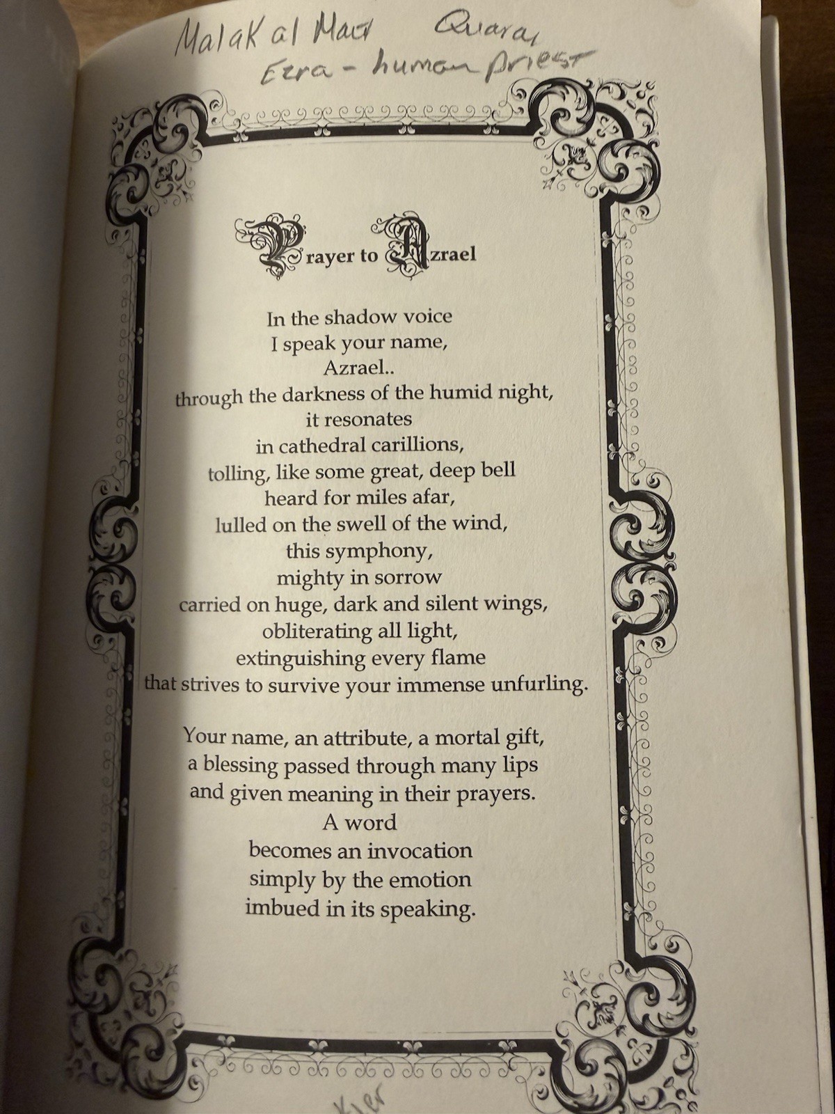 Our Name Is Melancholy Leilah Wendell 2002 Occult Azrael 4th Ed