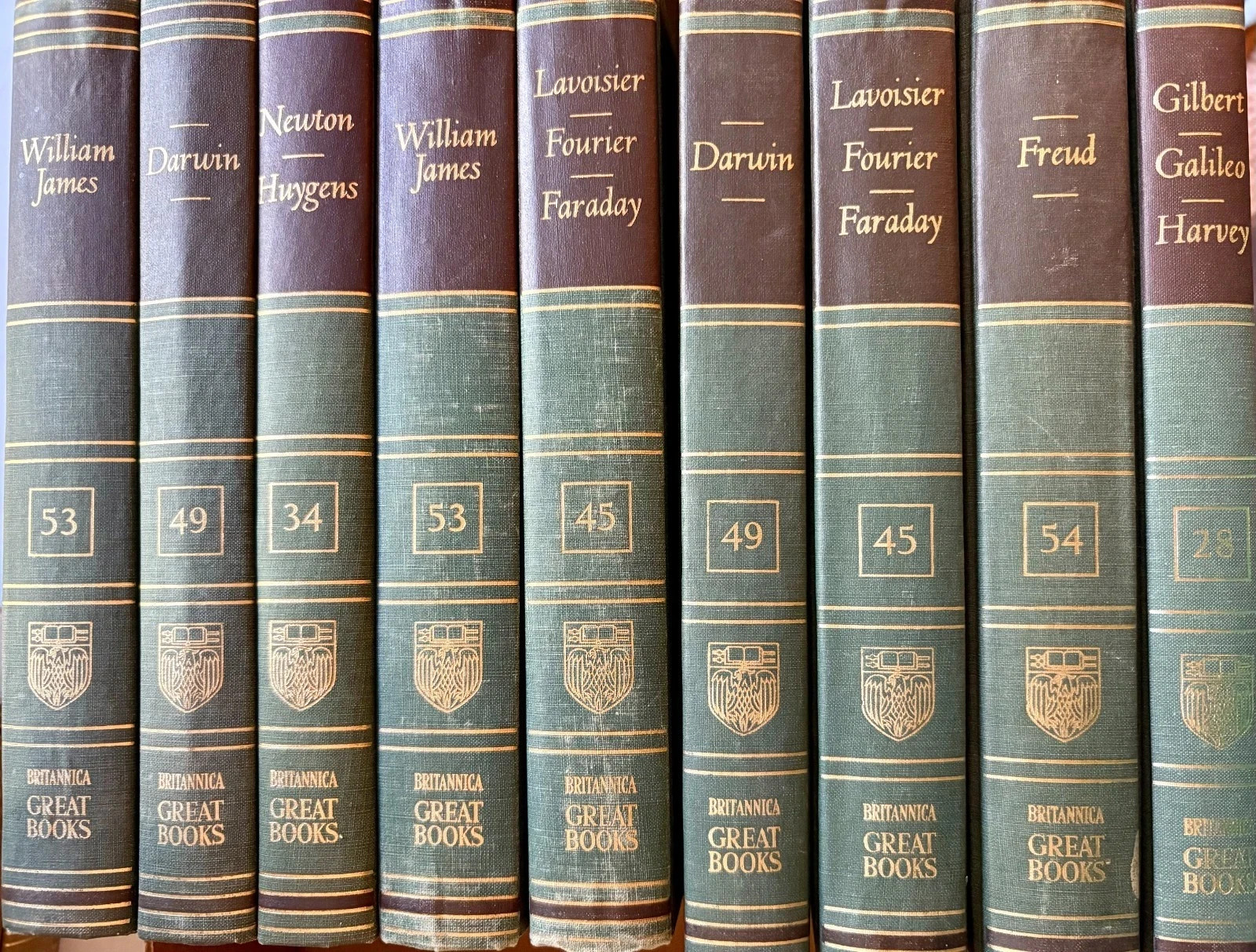 Great Books of the Western World YOU CHOOSE Vintage Tan Multi Color Cloth B3G1