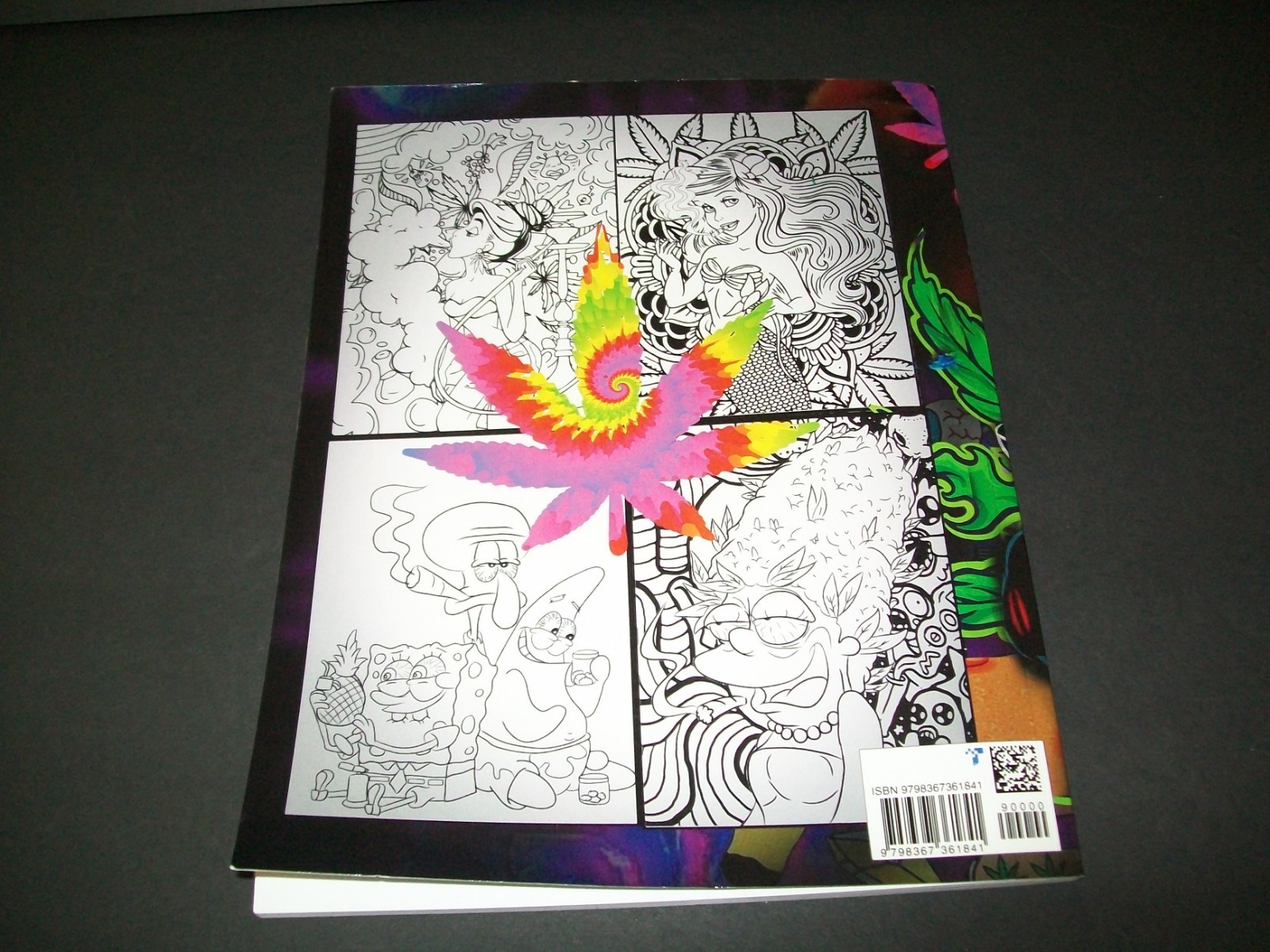 90&rsquo;s Cartoon Stoner ADULT Coloring Book Paperback Made in USA 2023